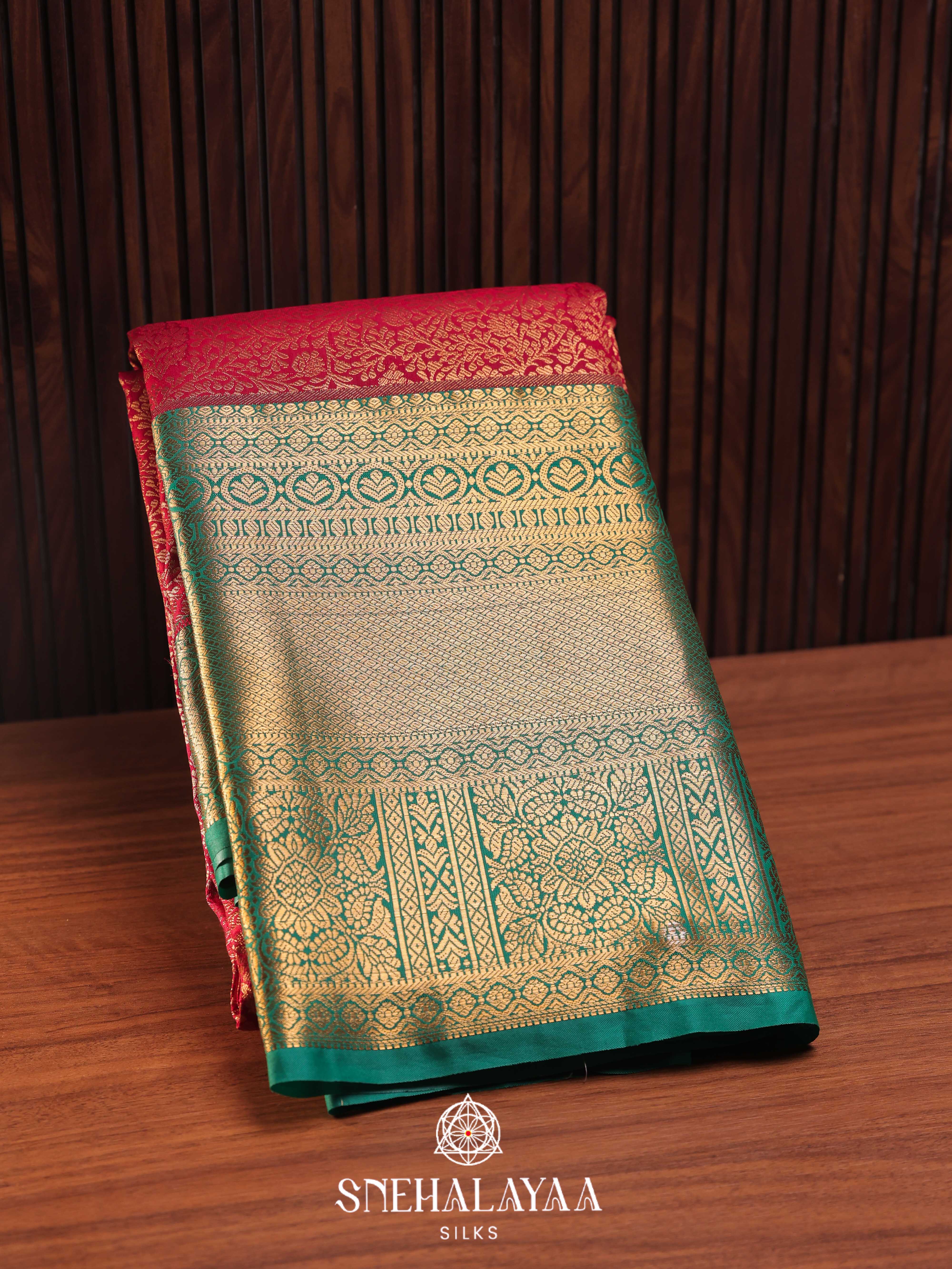 Red Art Silk Saree