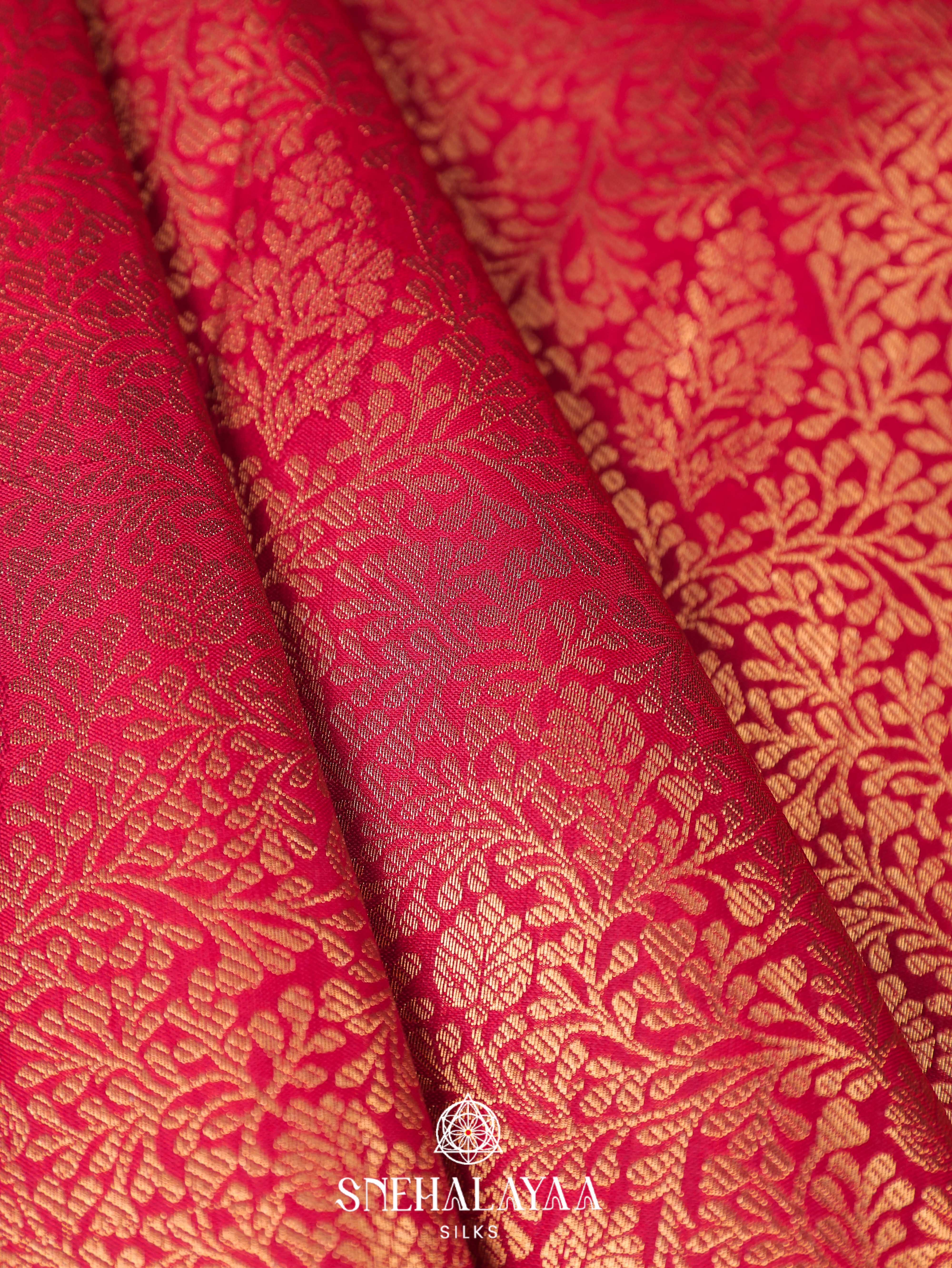 Red Art Silk Saree
