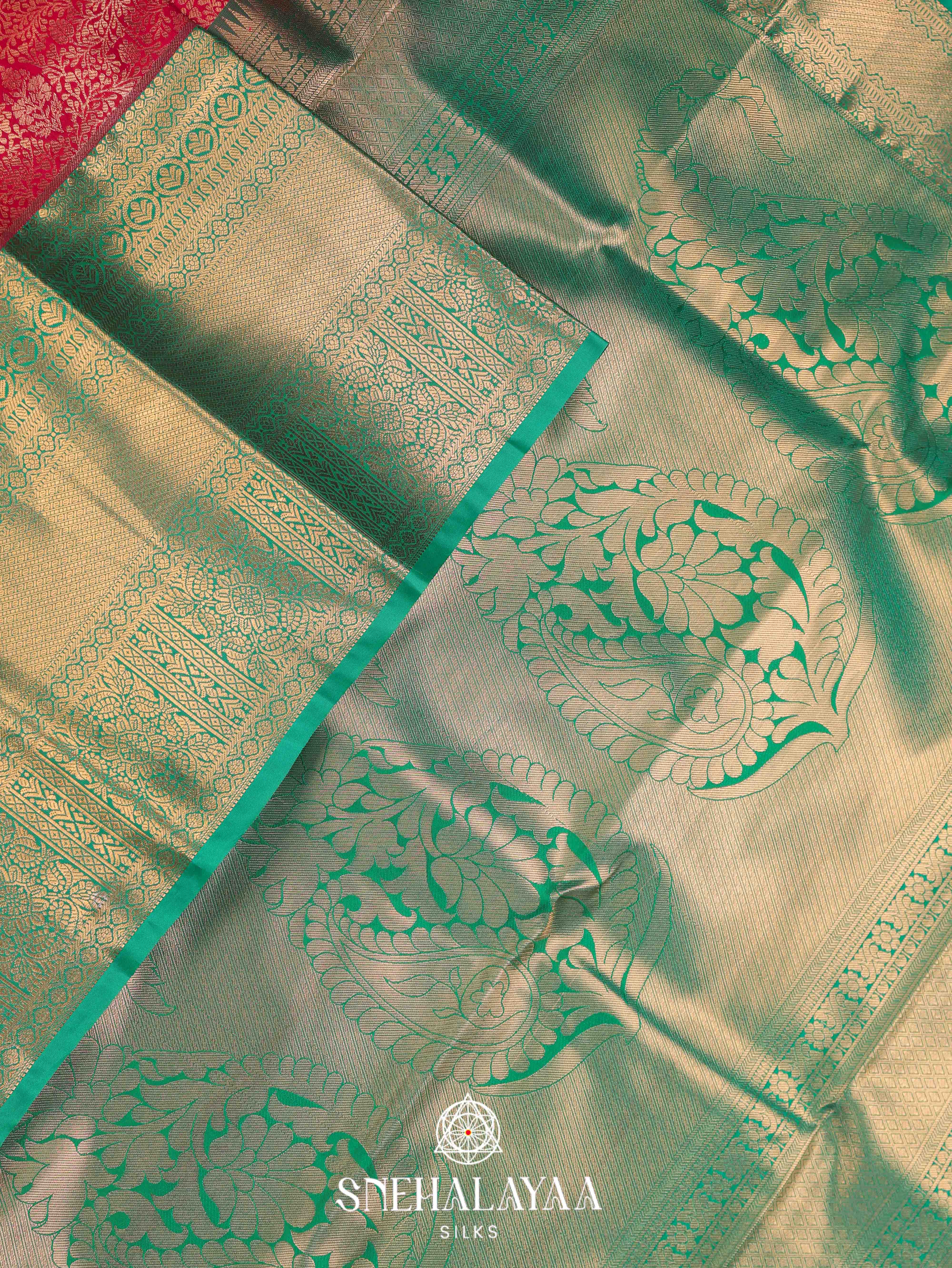 Red Art Silk Saree