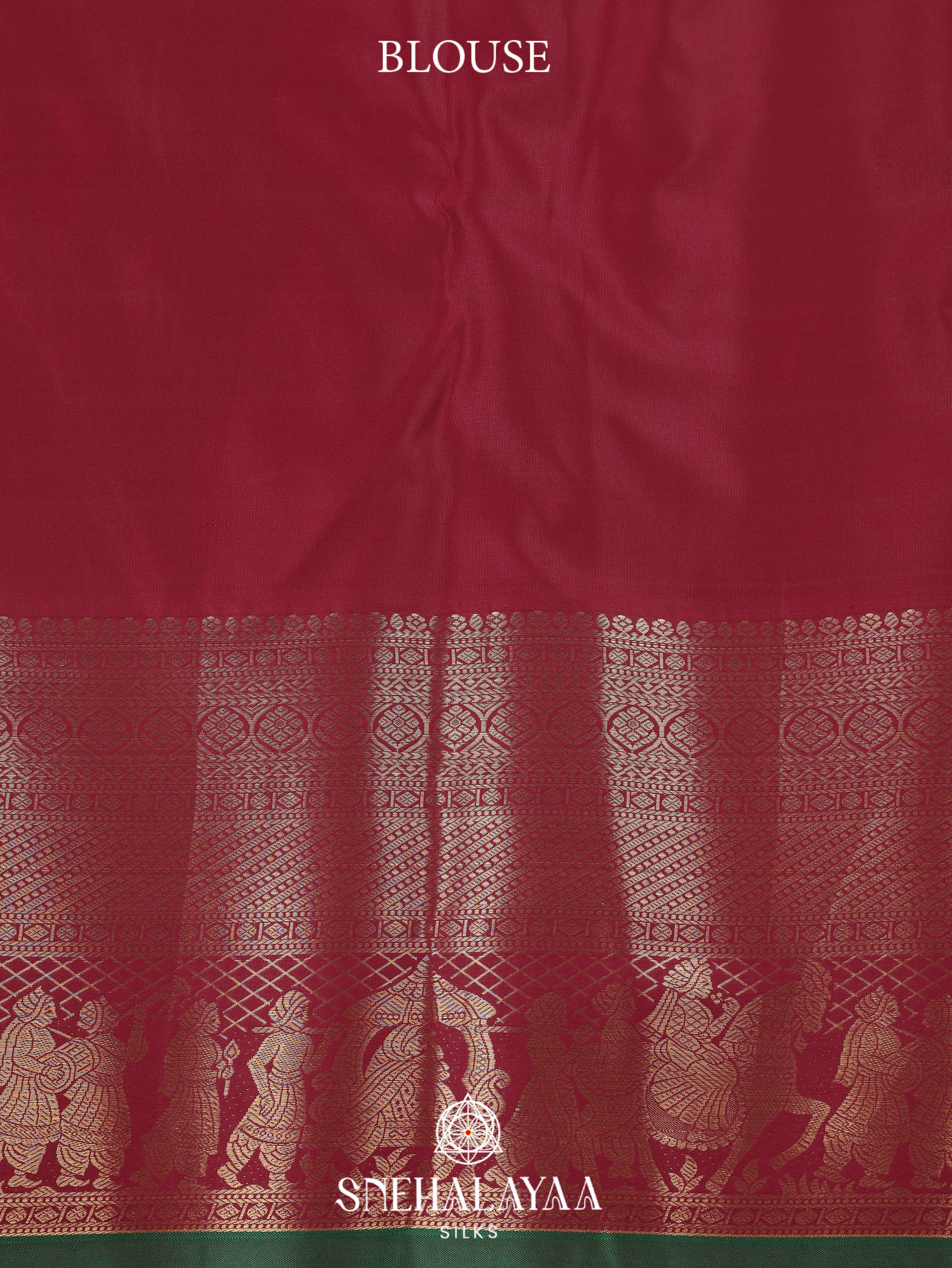 Maroon Art Silk Saree