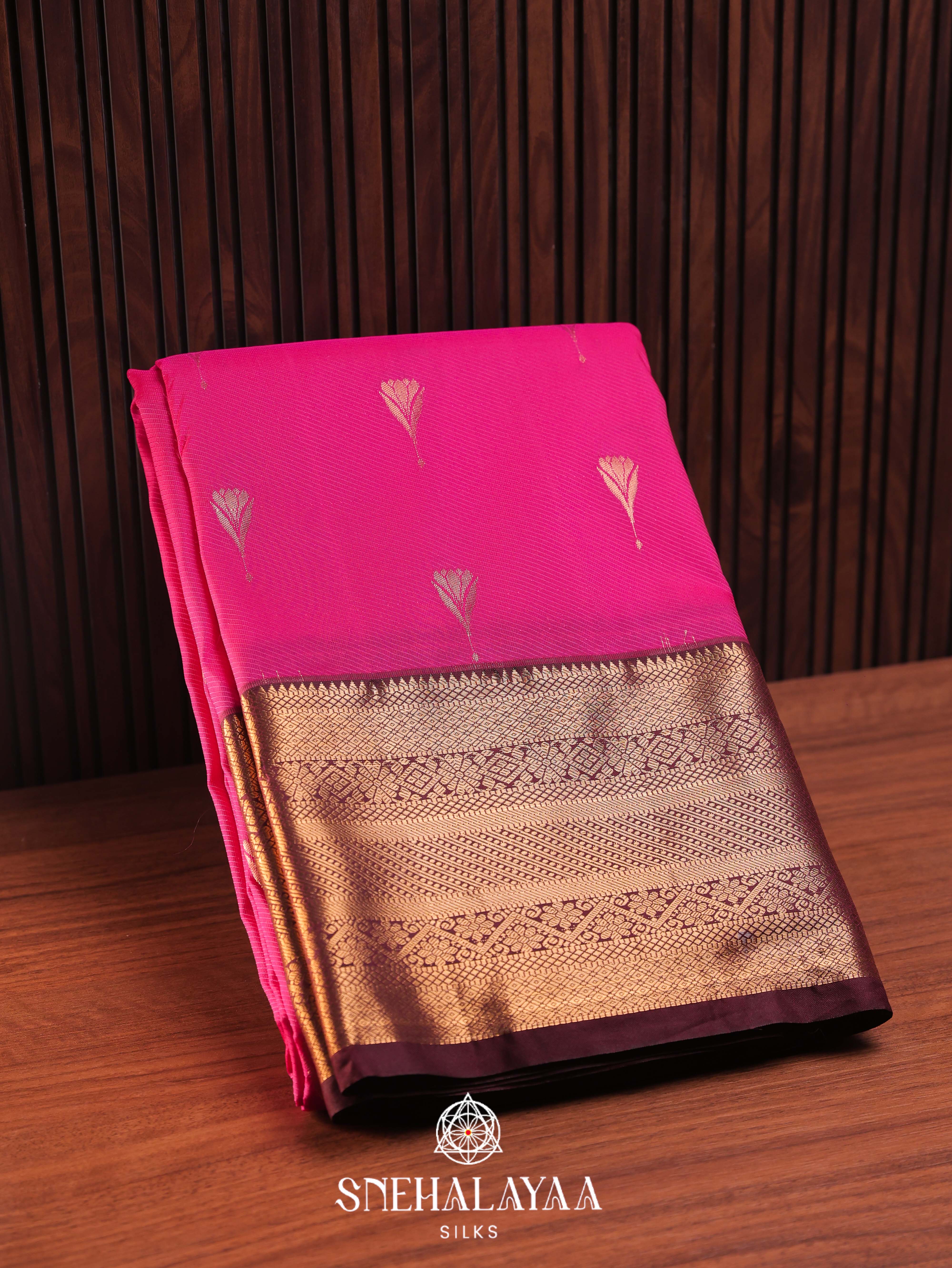 Pink Art Silk Saree