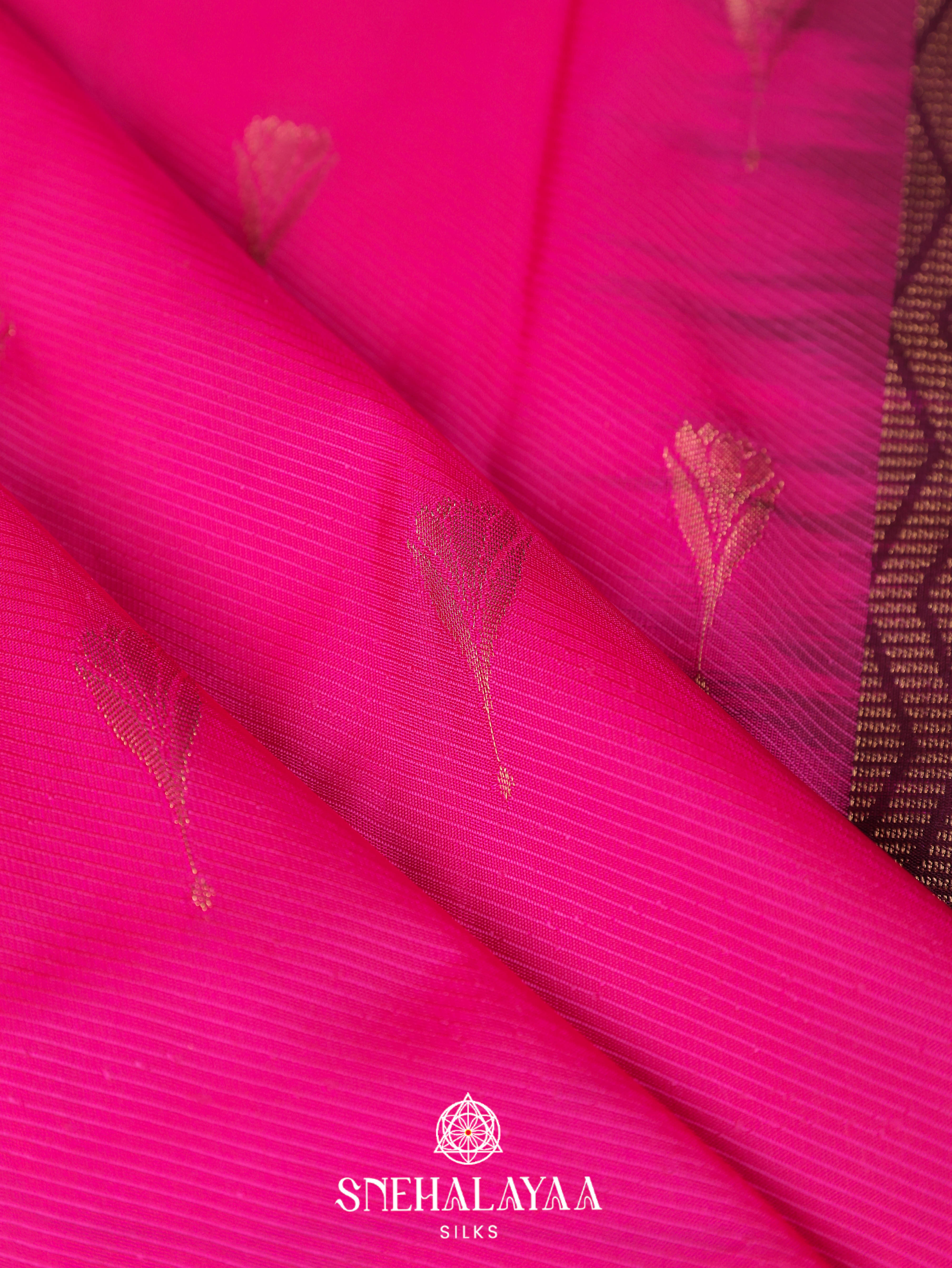 Pink Art Silk Saree