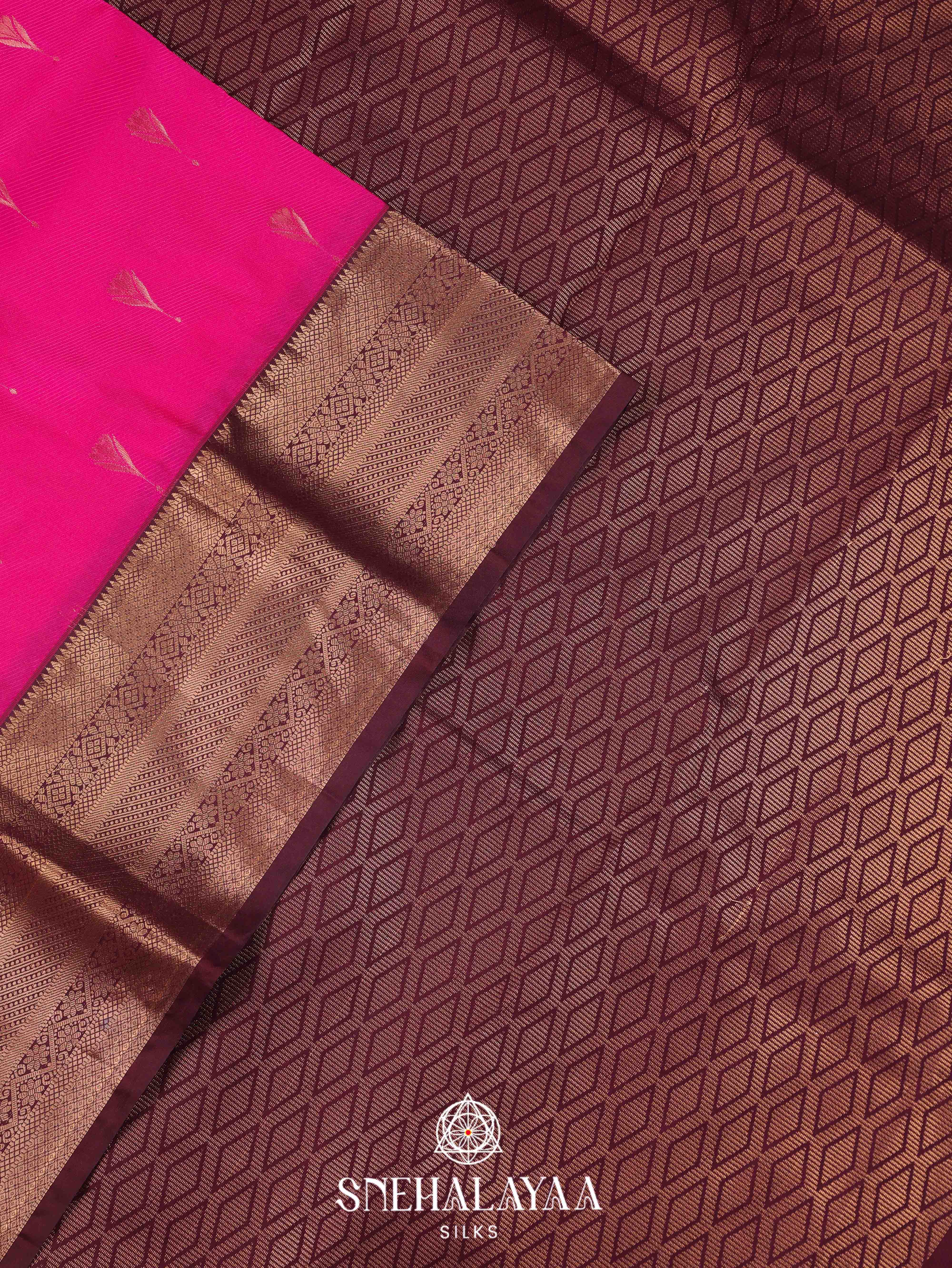 Pink Art Silk Saree