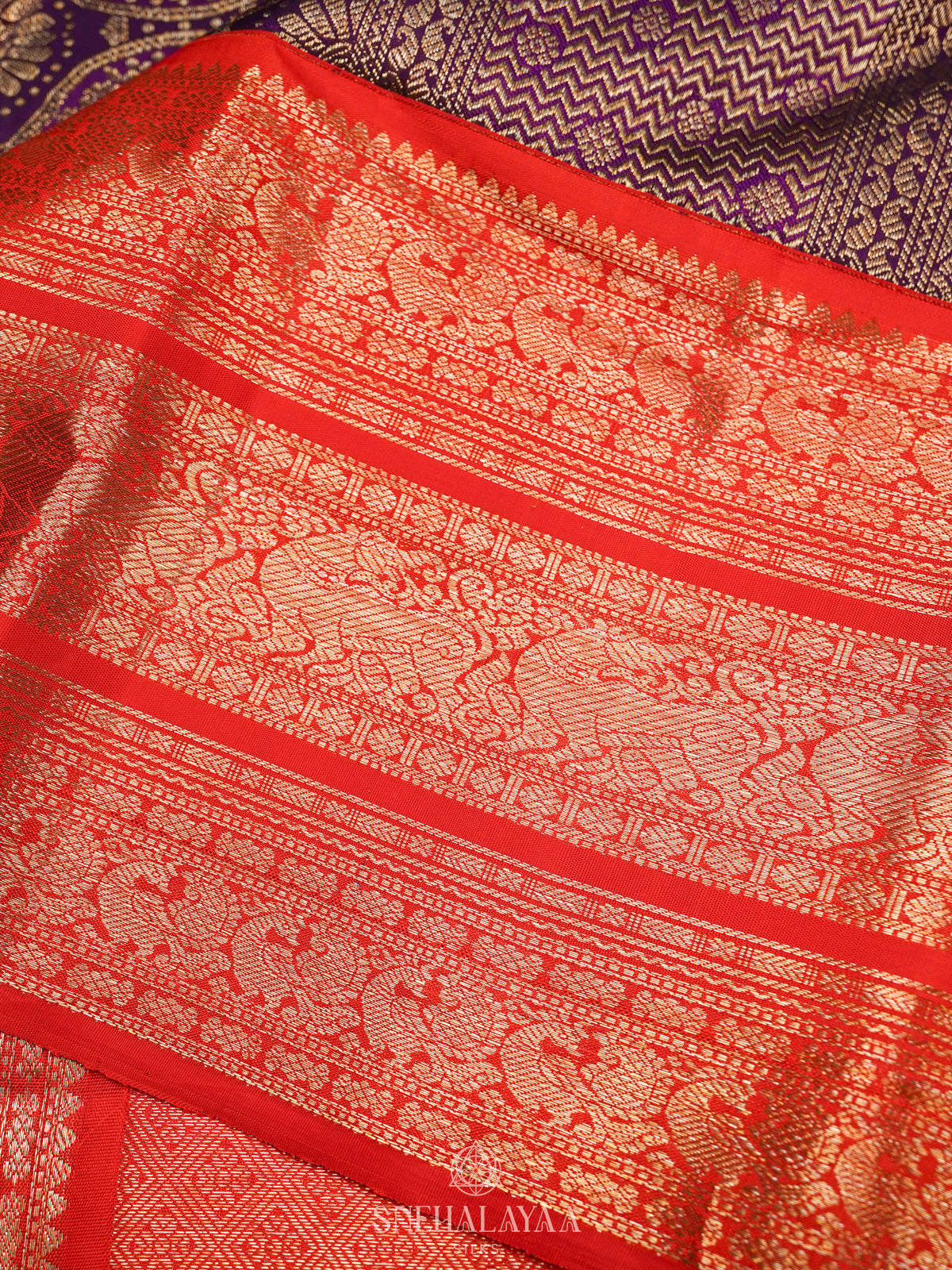 Burgundy Kanjivaram Silk Saree