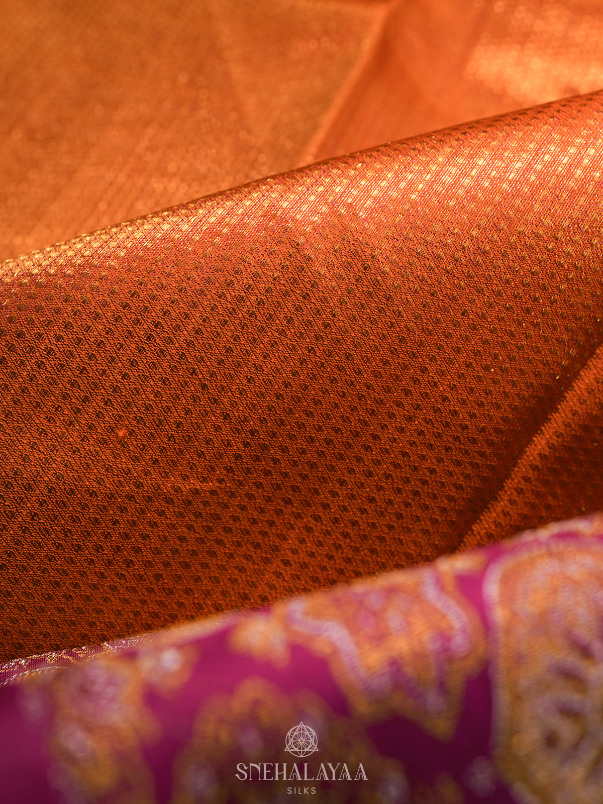 Orange Kanjivaram Silk Saree