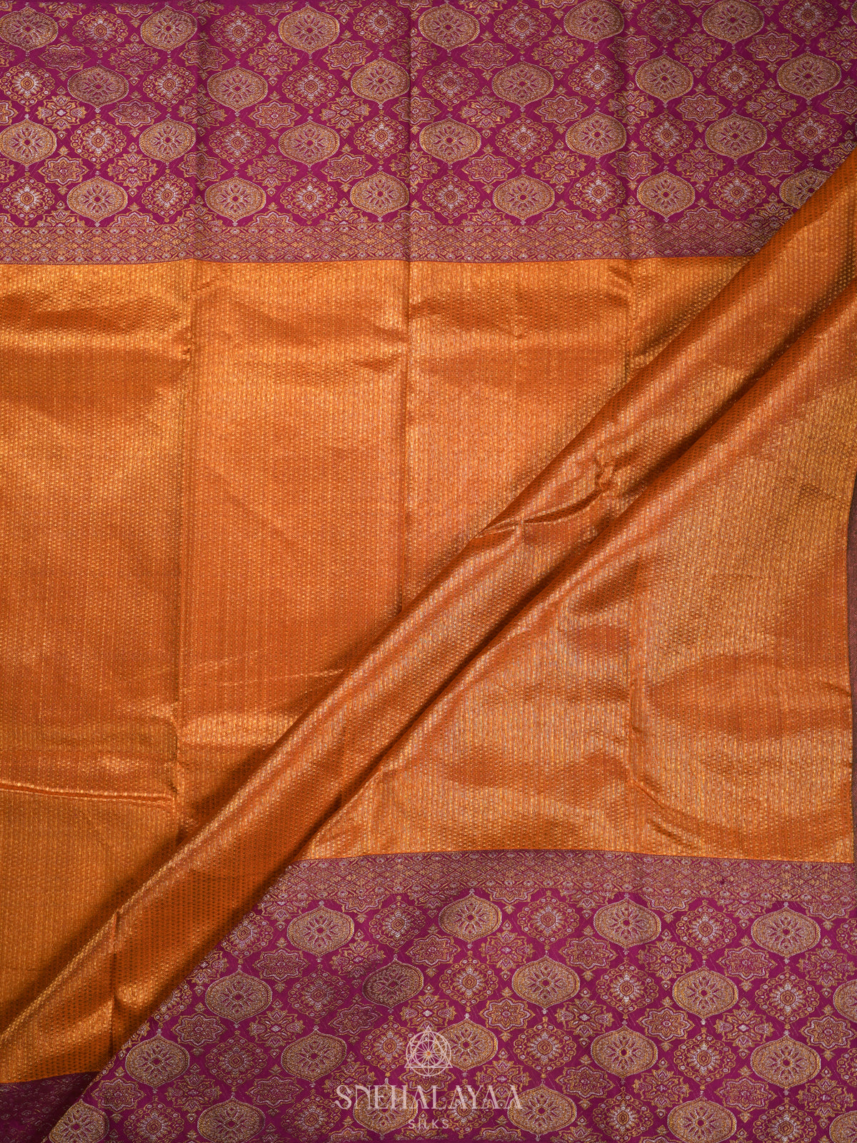 Orange Kanjivaram Silk Saree