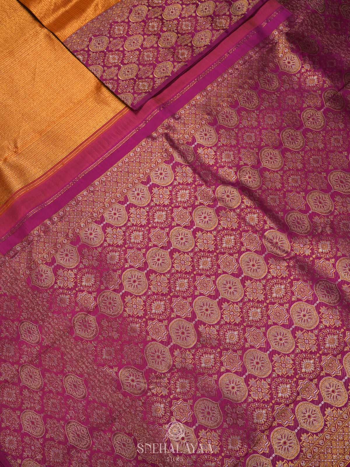 Orange Kanjivaram Silk Saree