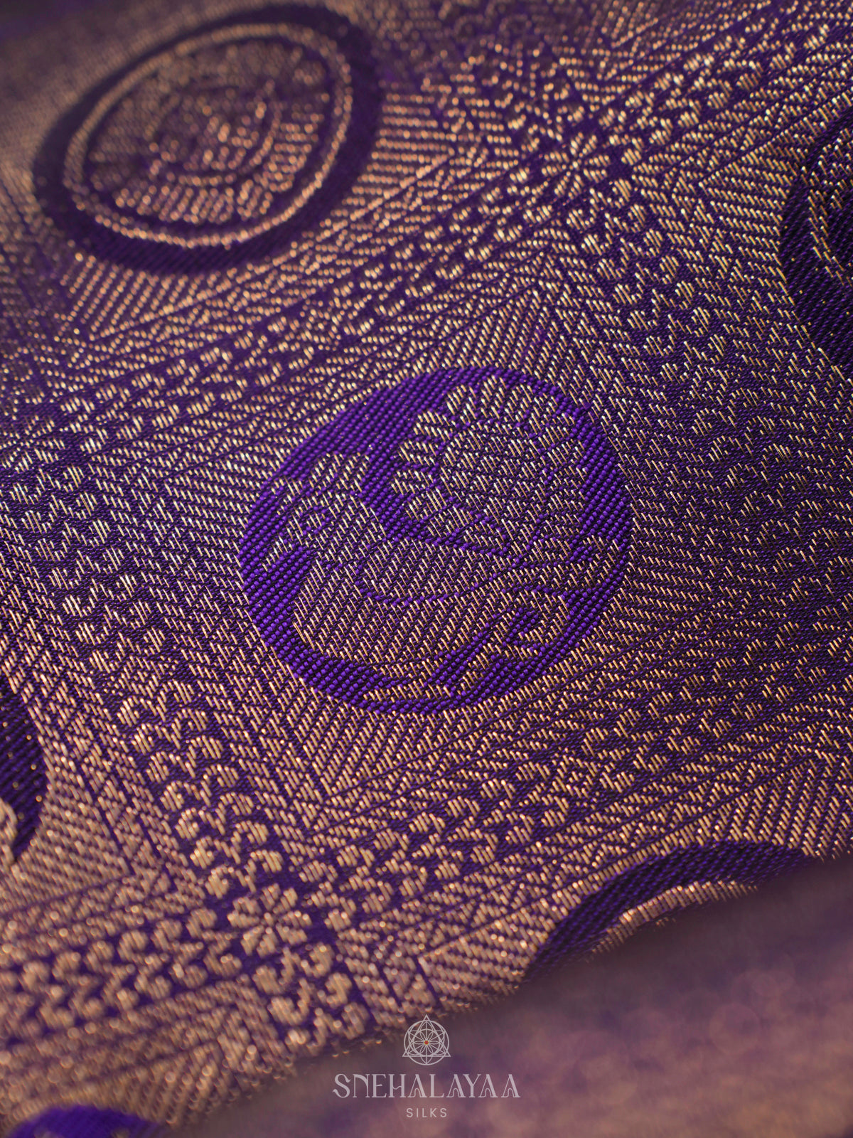 Purple Kanjivaram Silk Saree