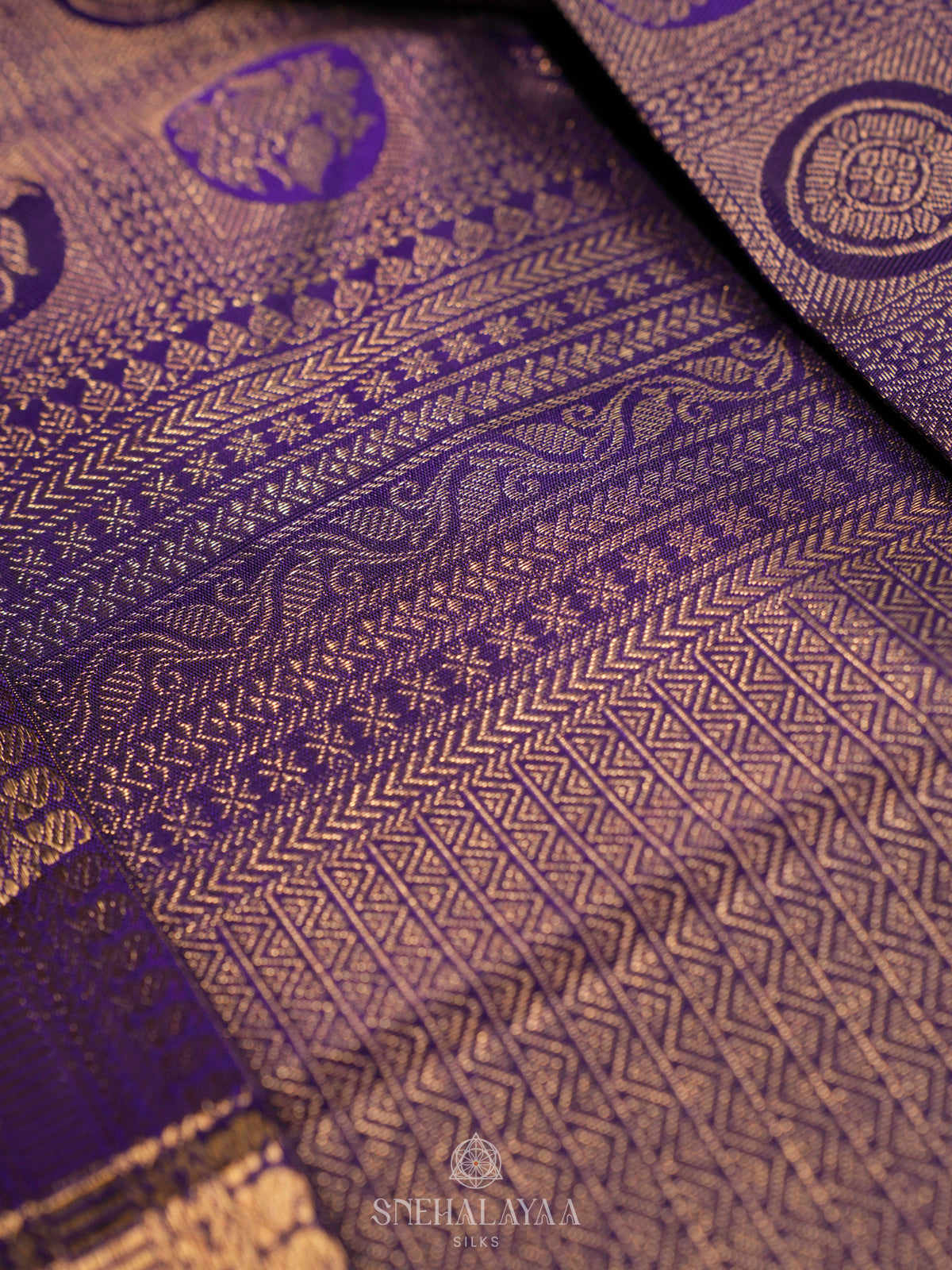 Purple Kanjivaram Silk Saree