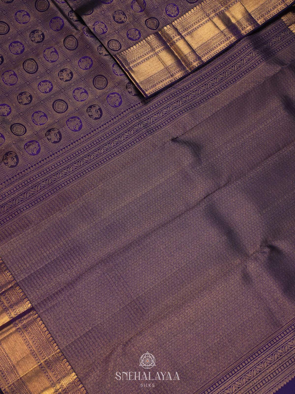 Purple Kanjivaram Silk Saree
