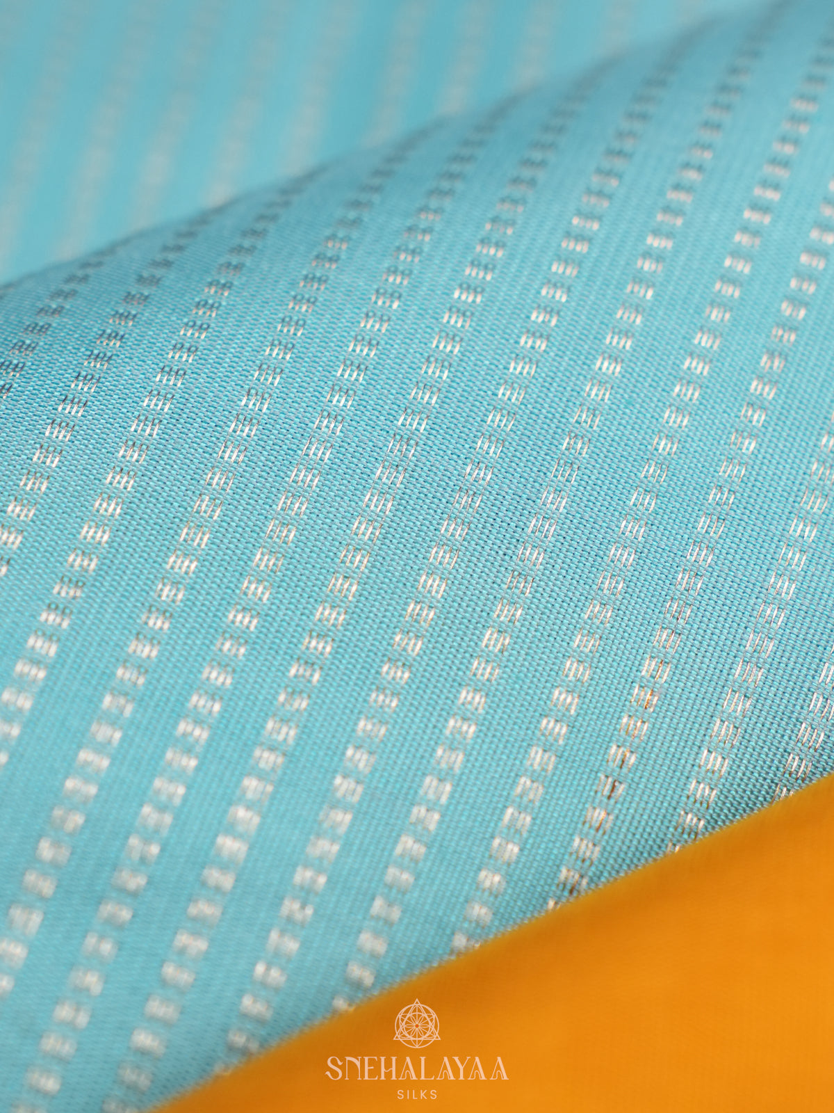 Sky Blue Kanjivaram Silk Saree