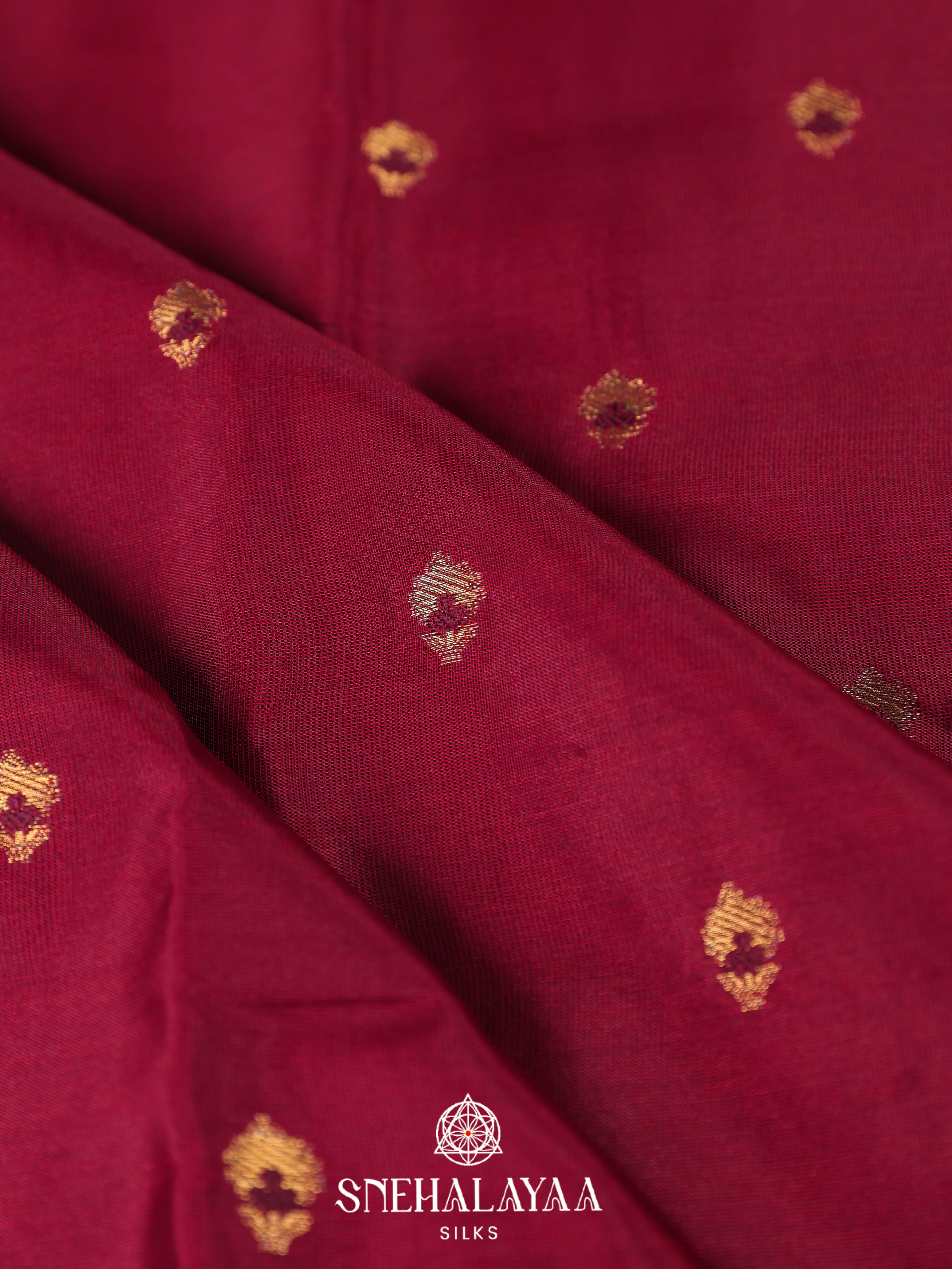 Maroon Art Silk Saree
