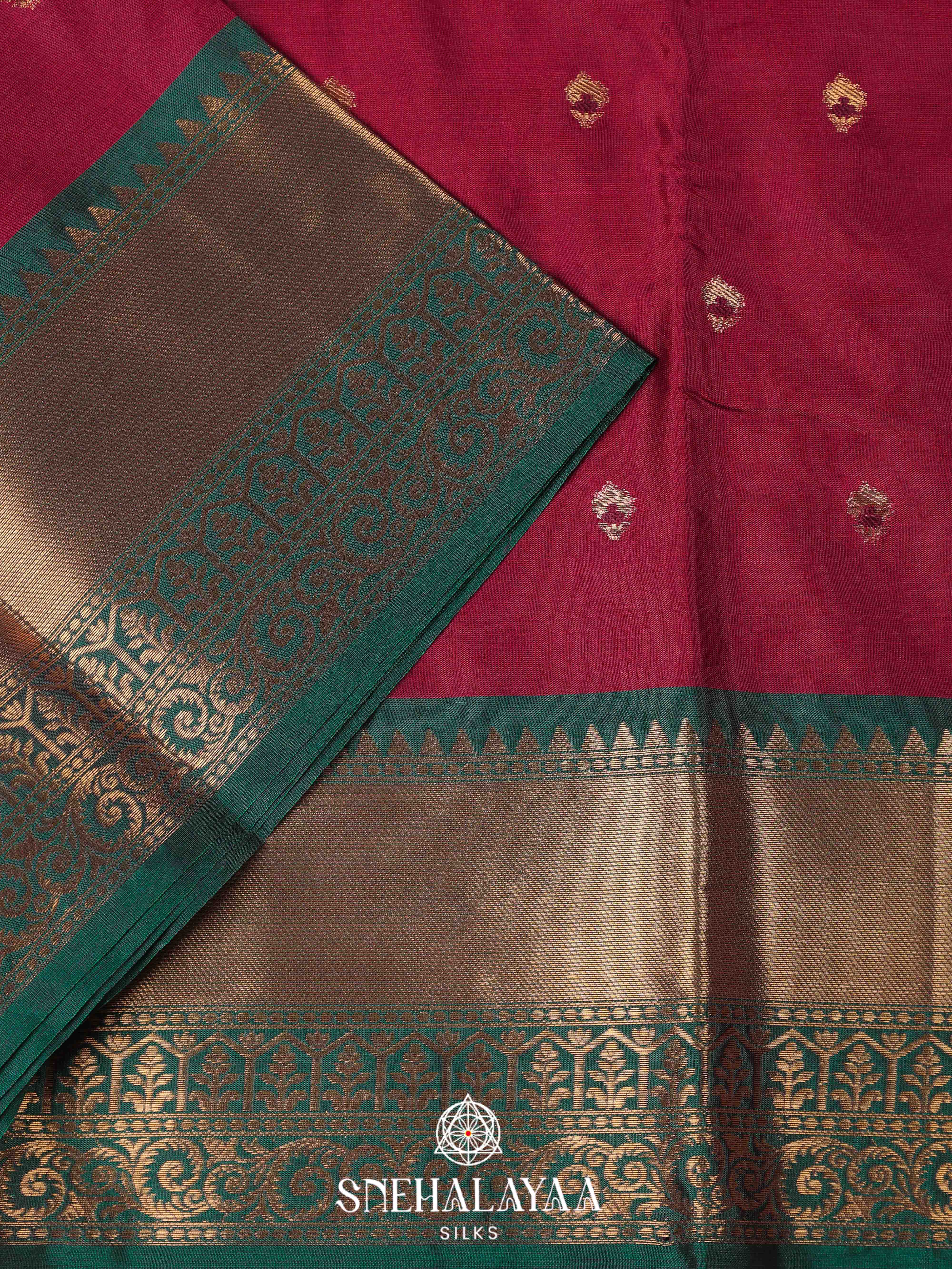 Maroon Art Silk Saree