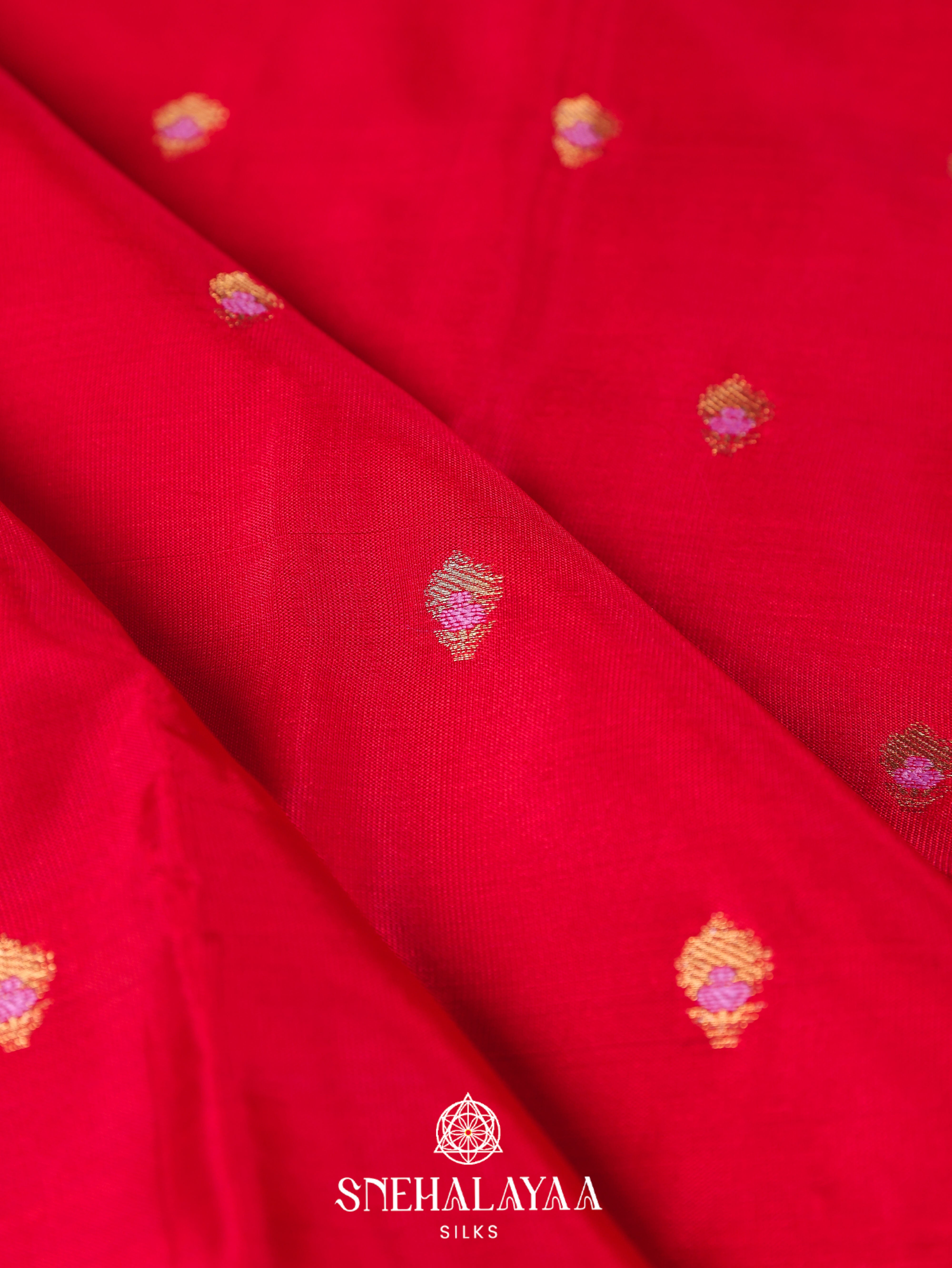 Red Art Silk Saree