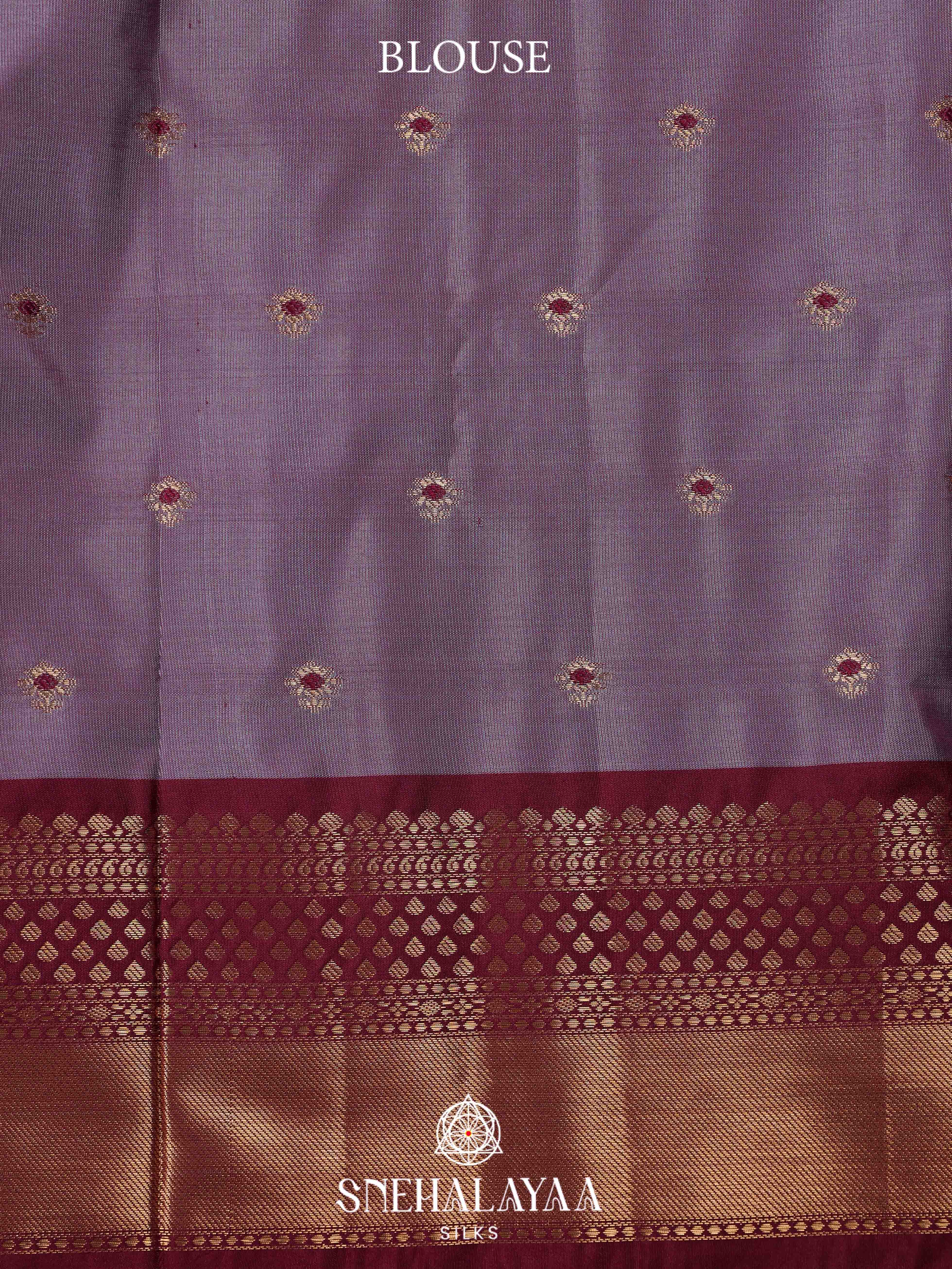 Grey Art Silk Saree