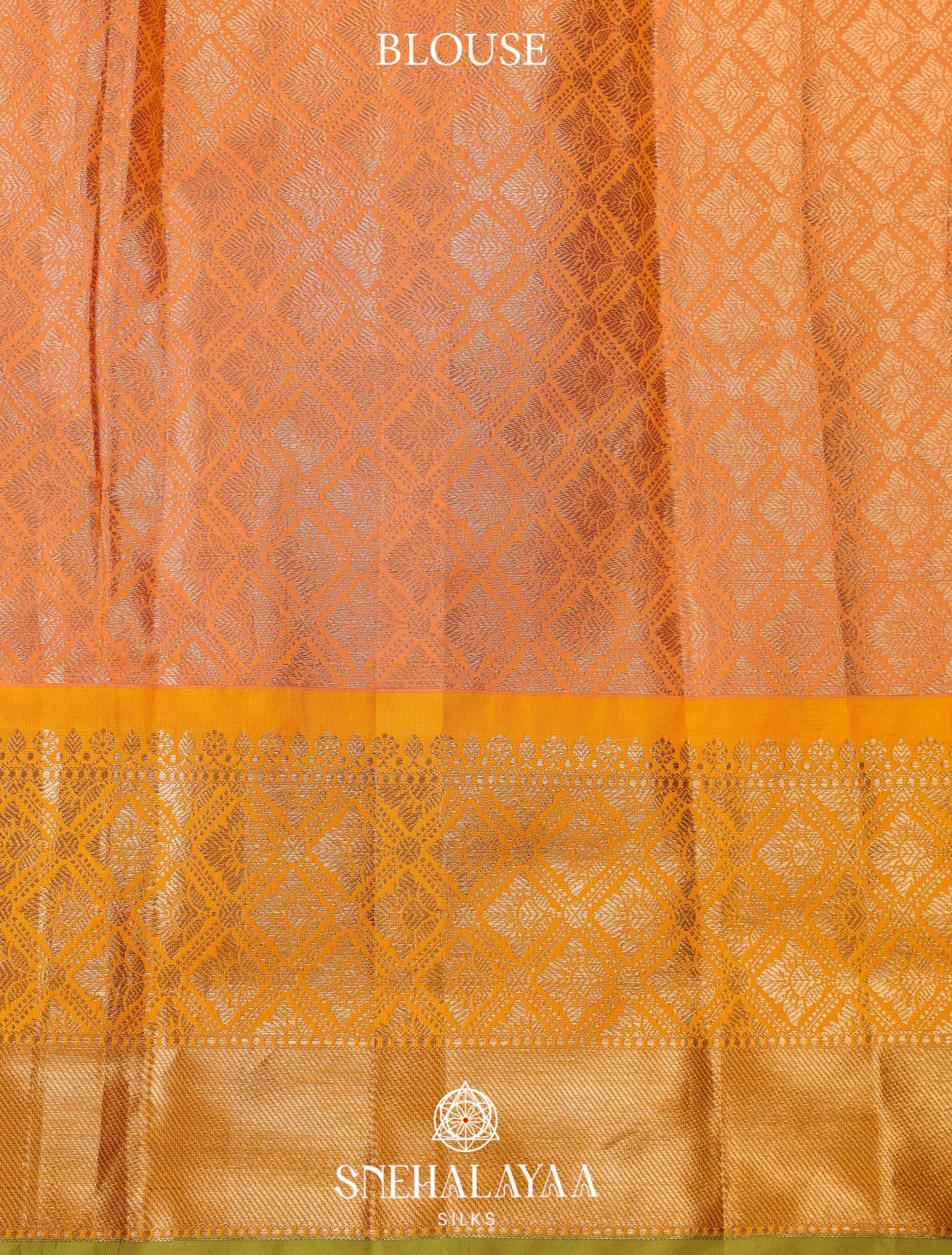 Peach Art Silk Saree