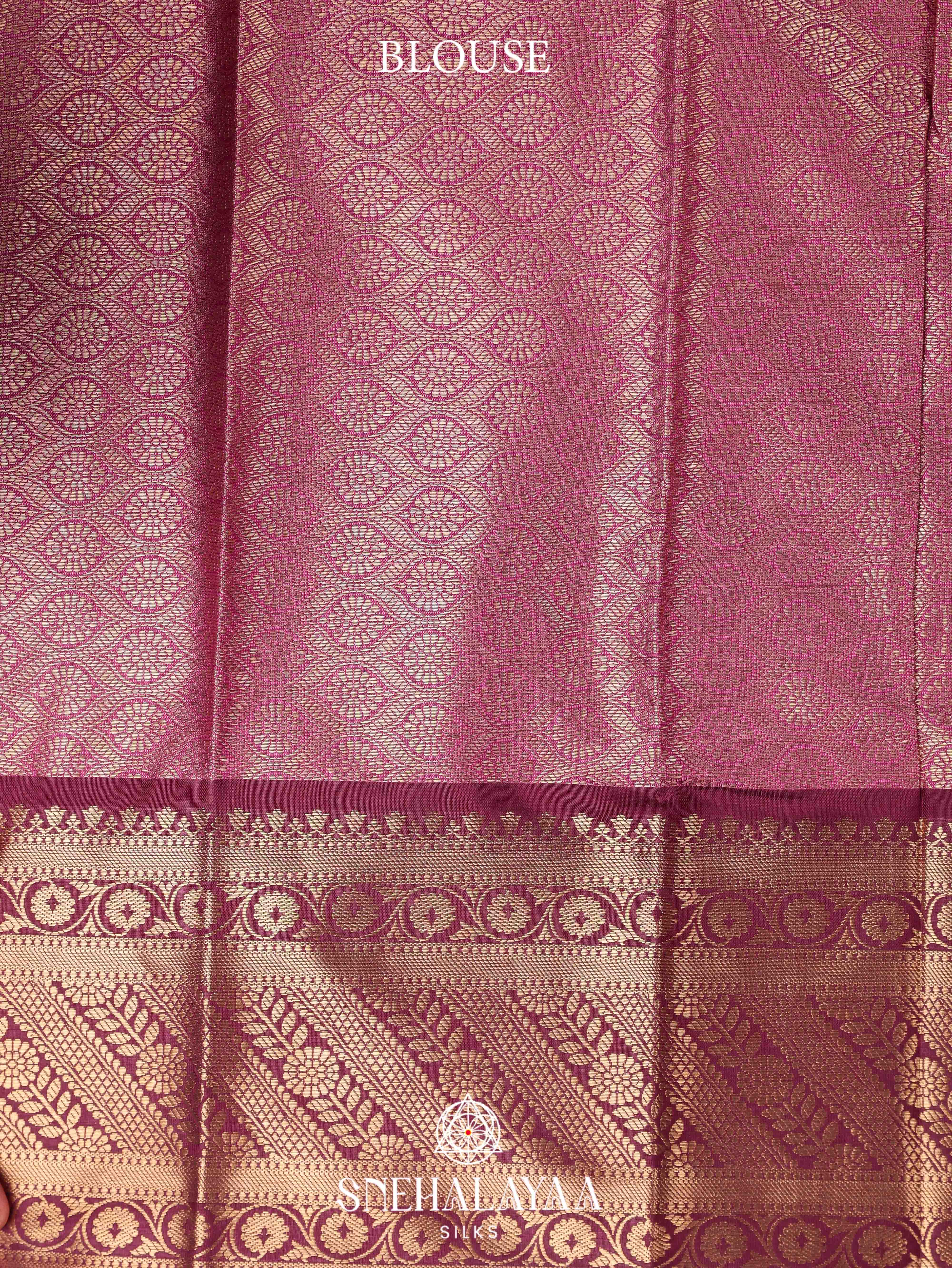Pink Art Silk Saree