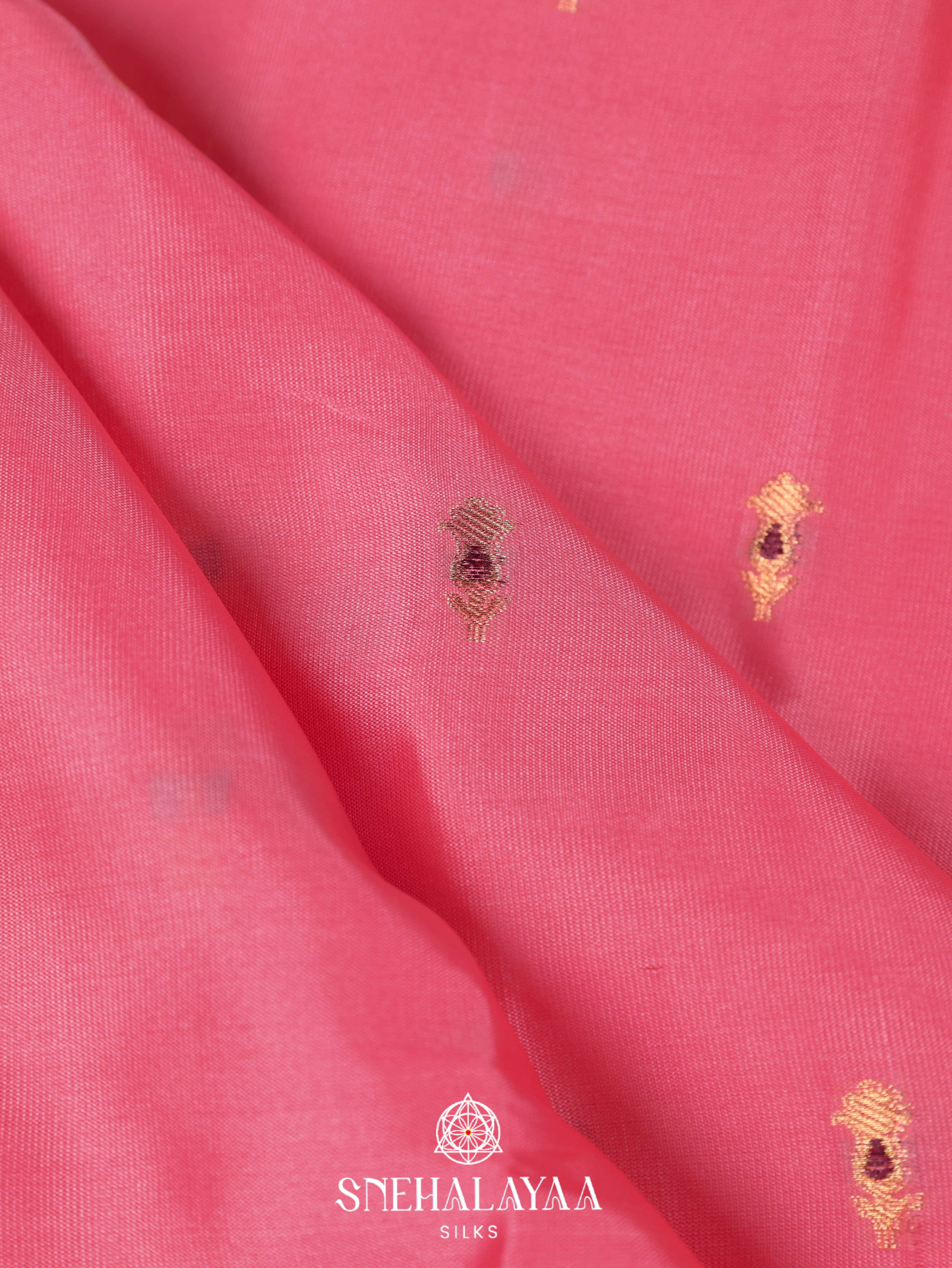 Pink Art Silk Saree