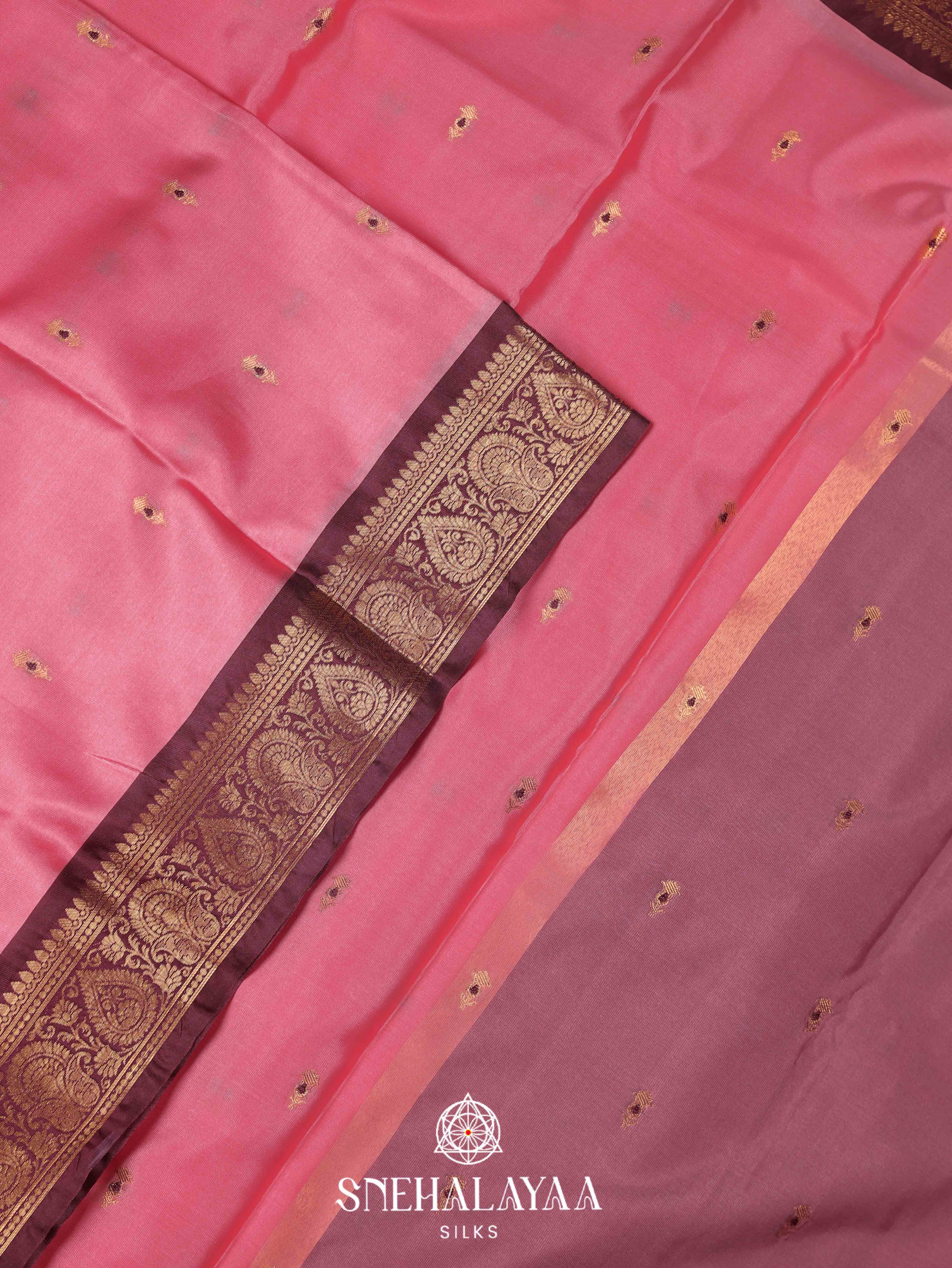 Pink Art Silk Saree