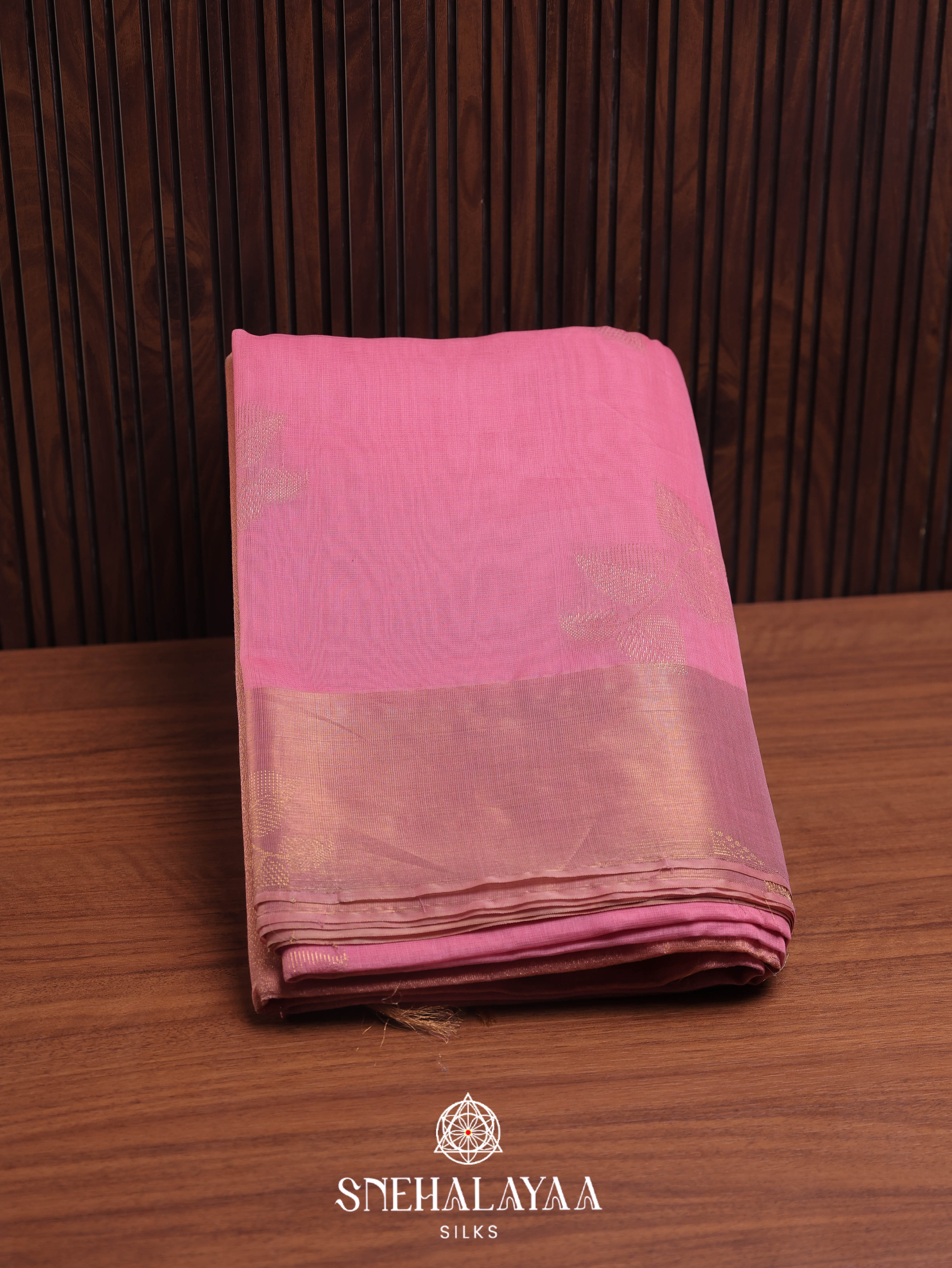 Pink Silk Cotton Saree