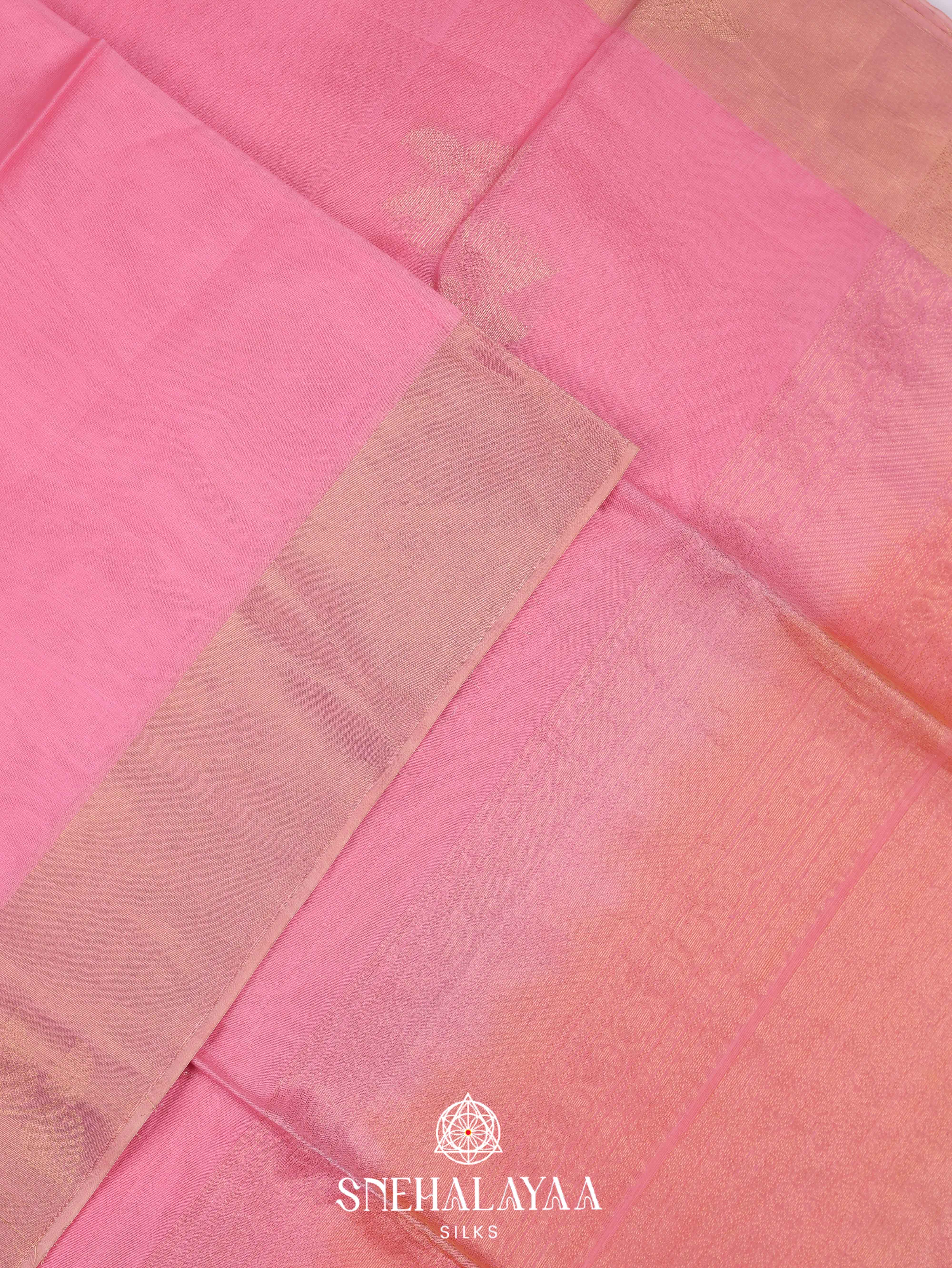 Pink Silk Cotton Saree