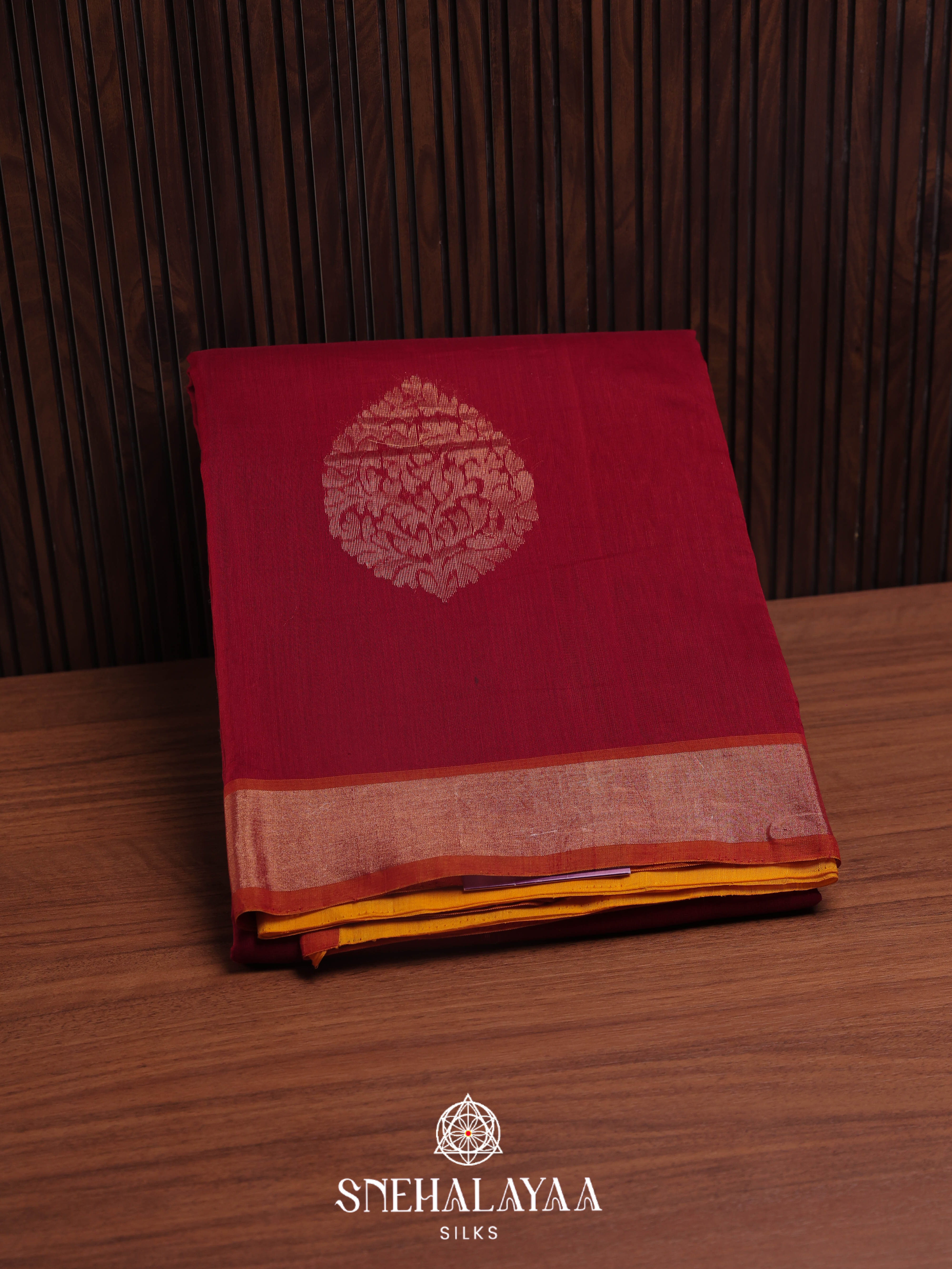Red Silk Cotton Saree