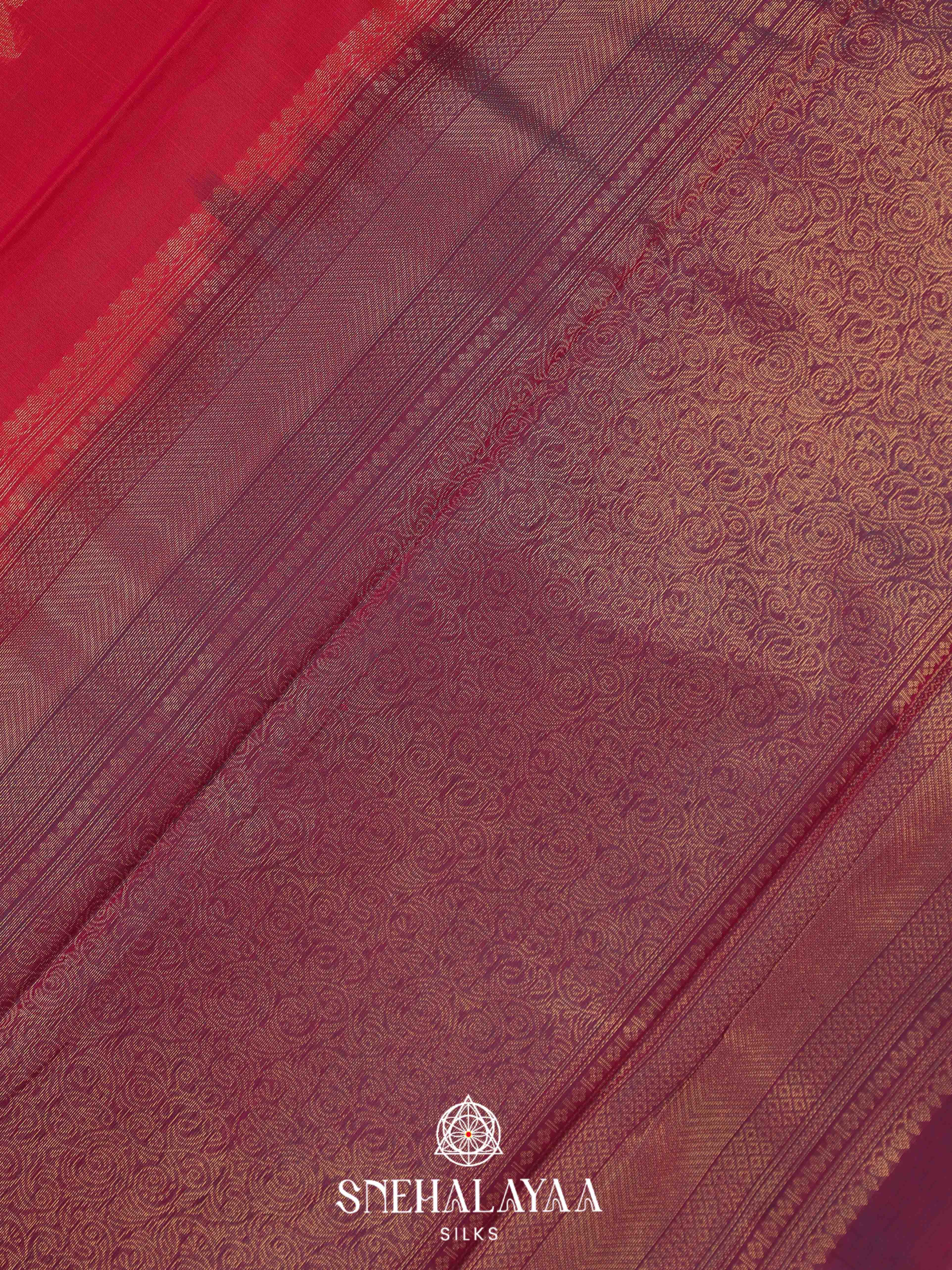 Red Silk Cotton Saree