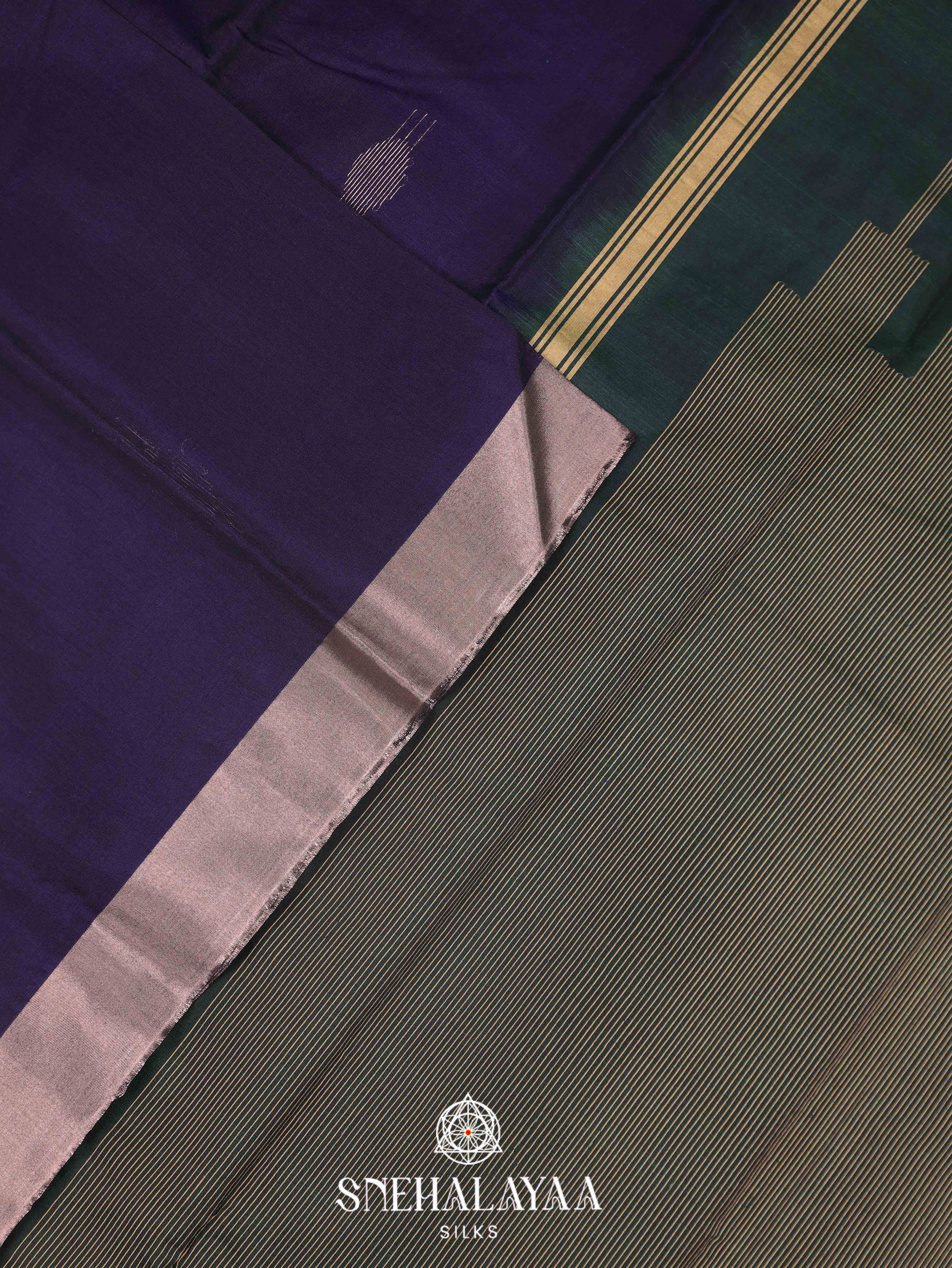Purple Silk Cotton Saree