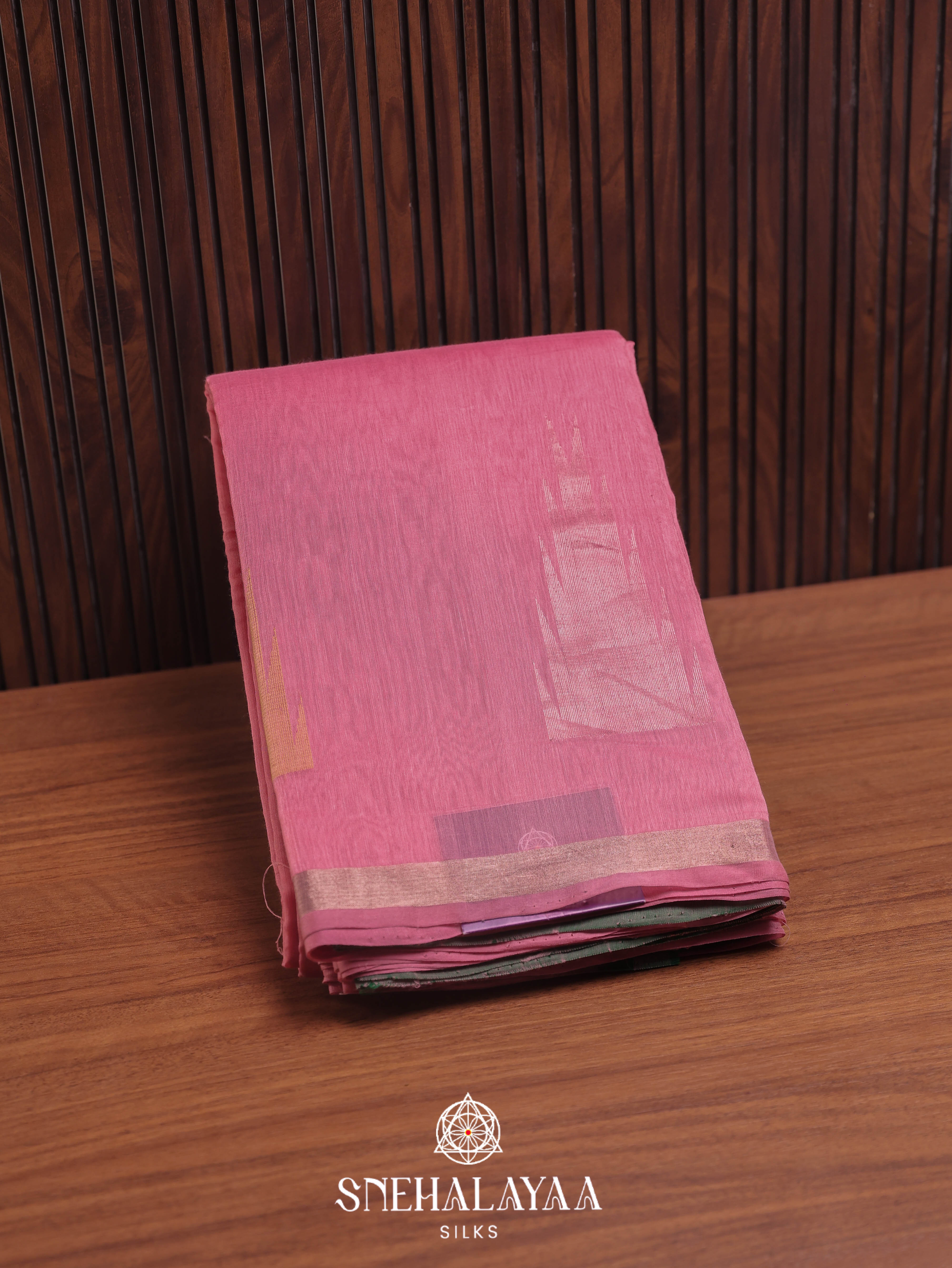 Pink Silk Cotton Saree