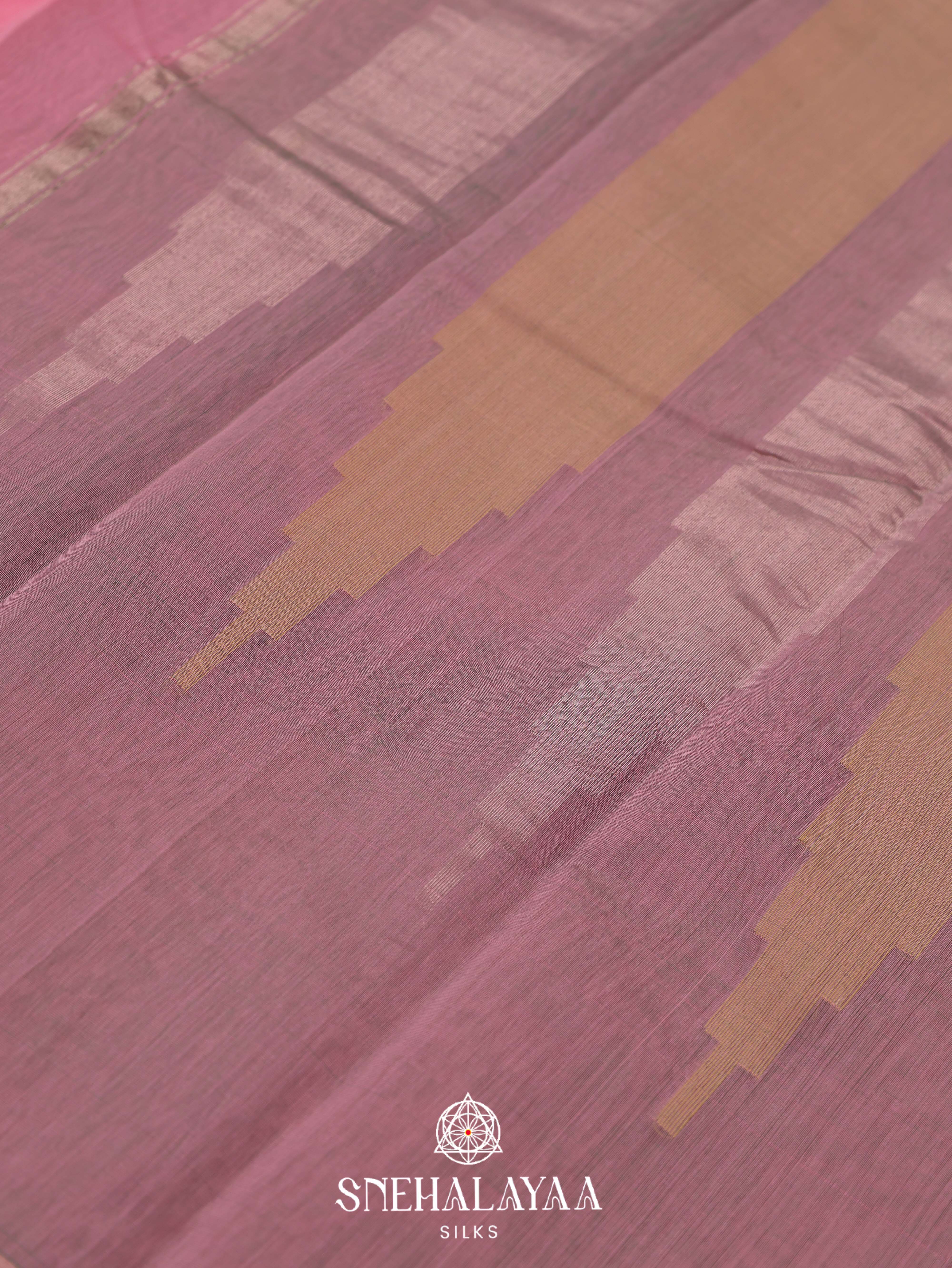 Pink Silk Cotton Saree