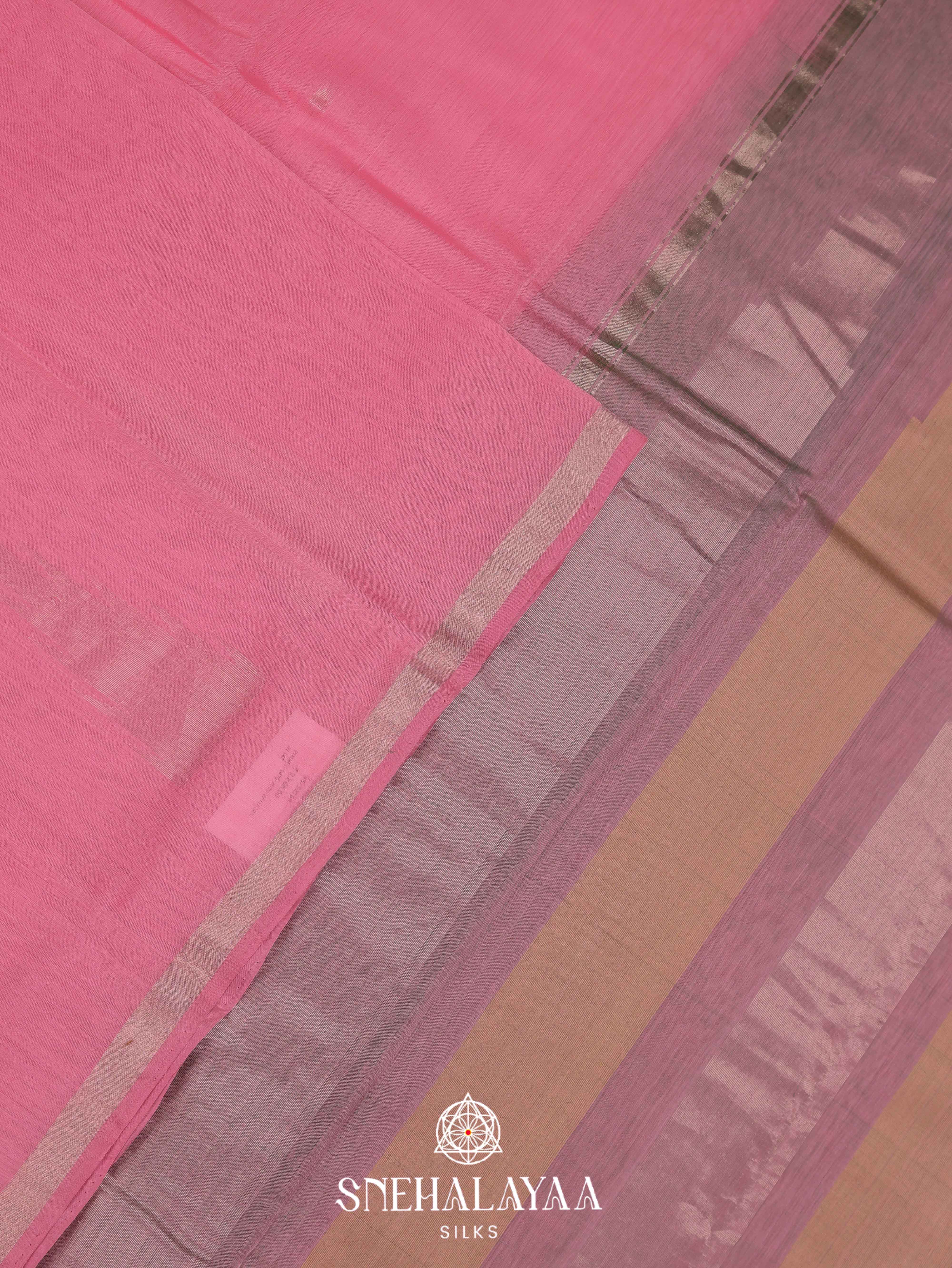 Pink Silk Cotton Saree