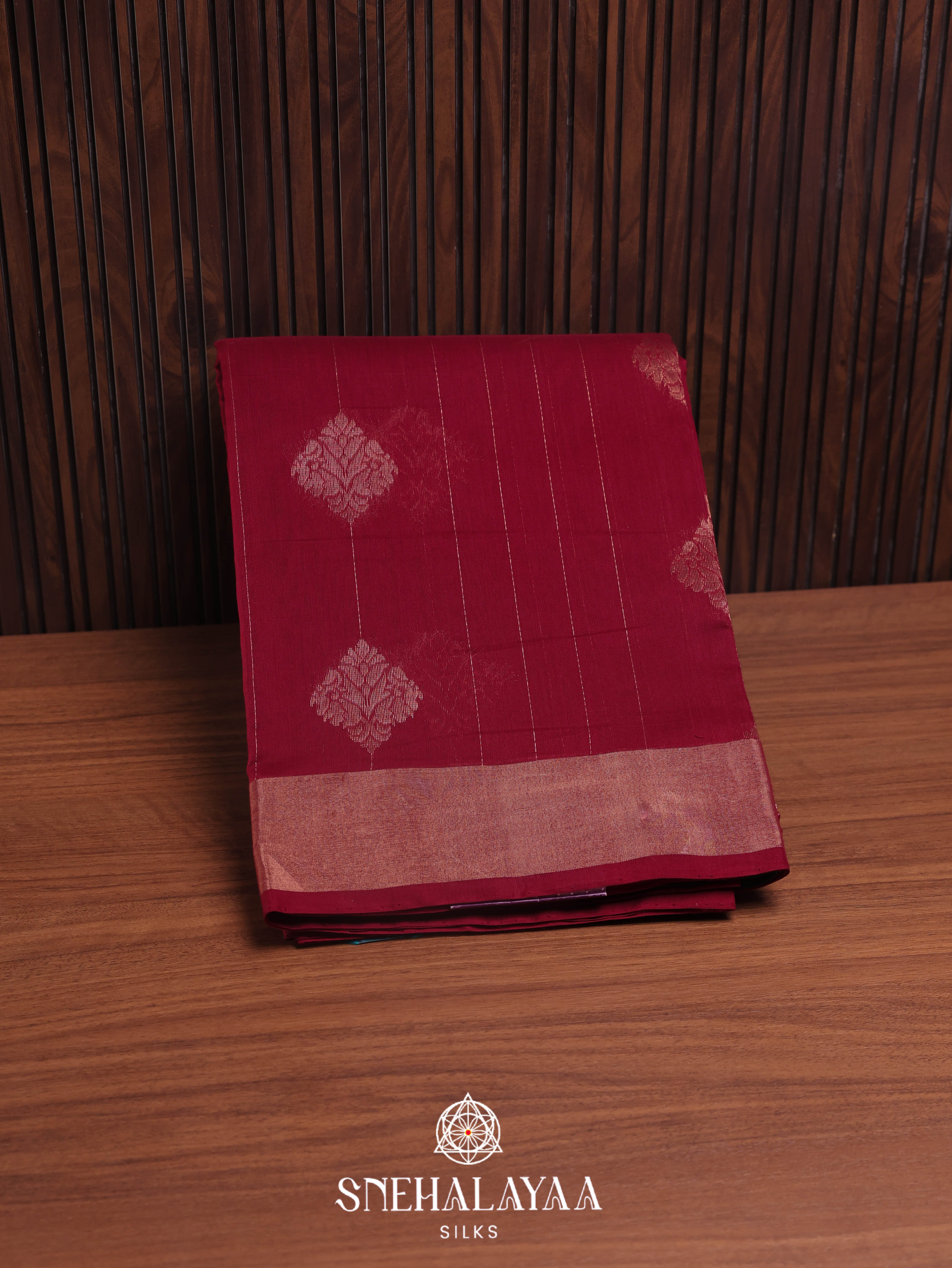 Red Silk Cotton Saree
