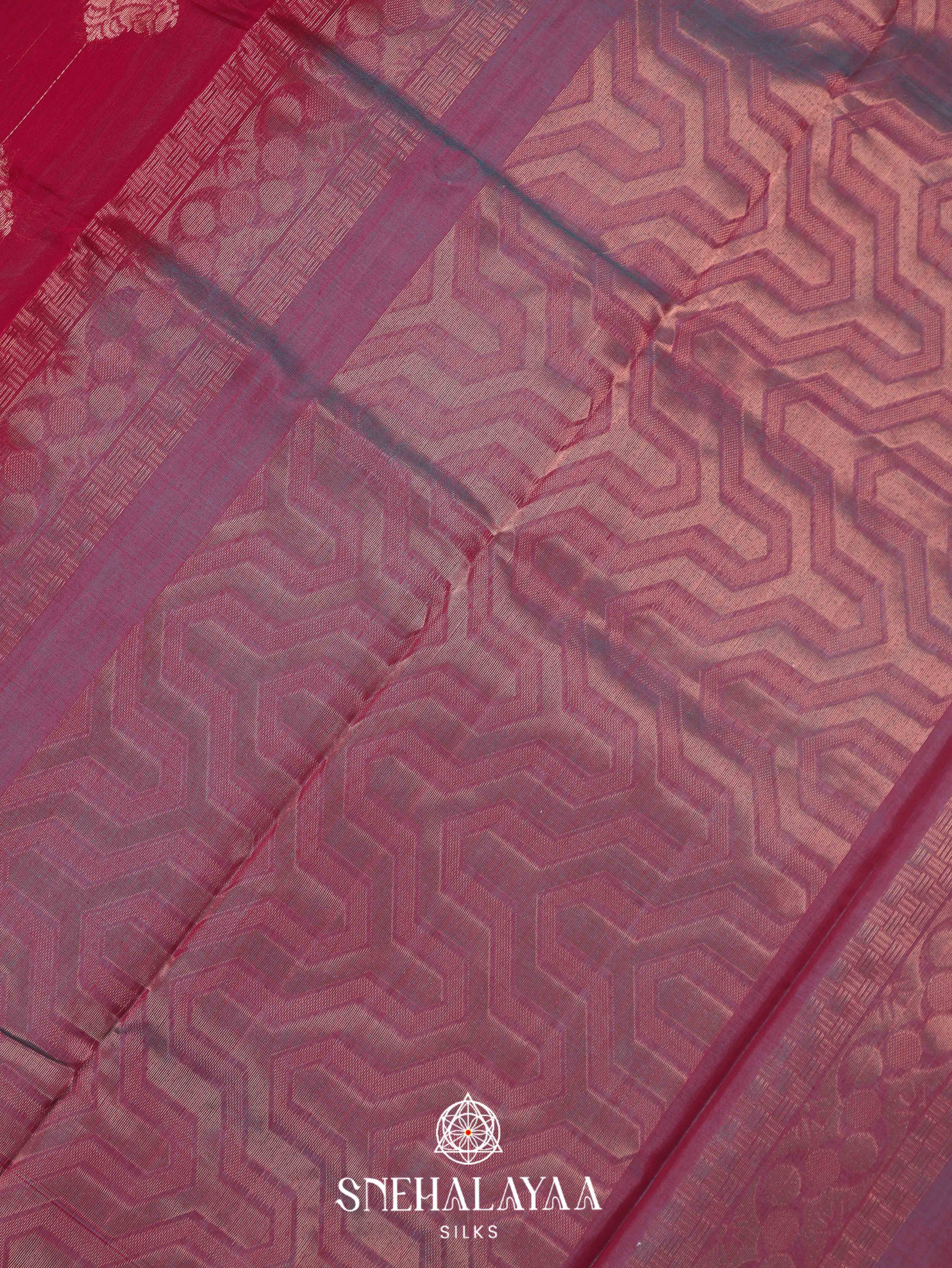 Red Silk Cotton Saree