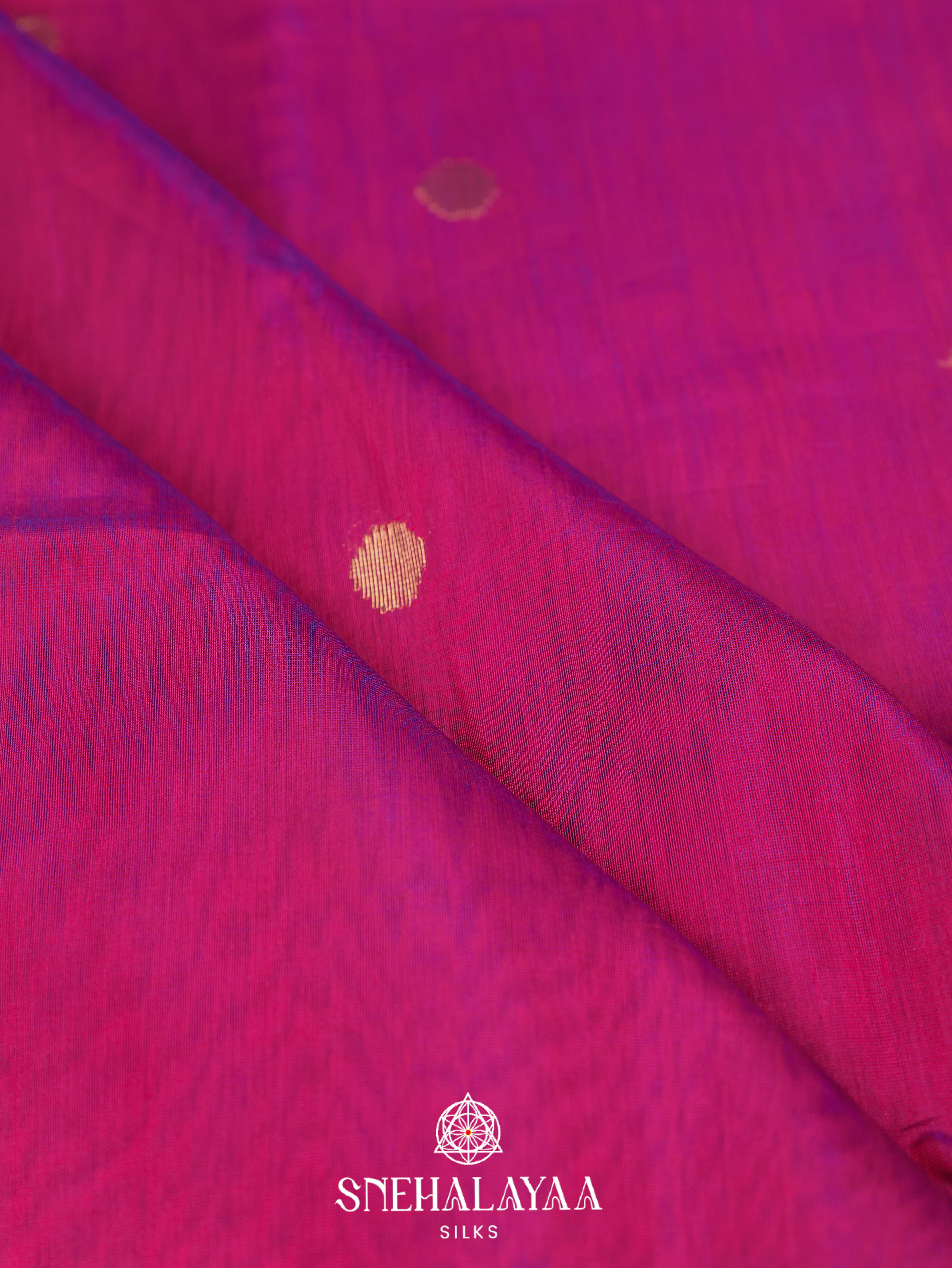 Pink. Maheshwari Silk Cotton Saree
