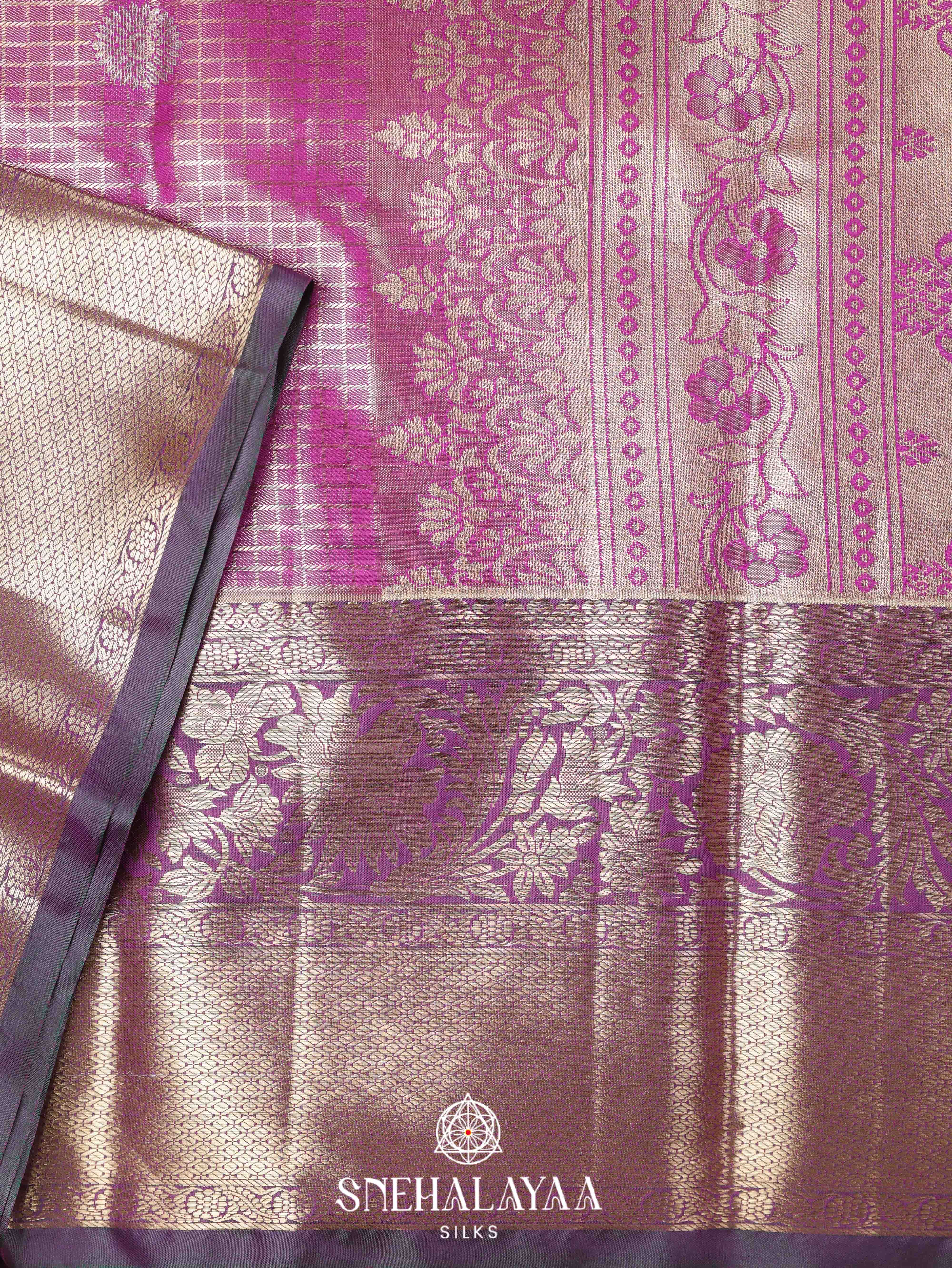 Pink Art Silk Saree