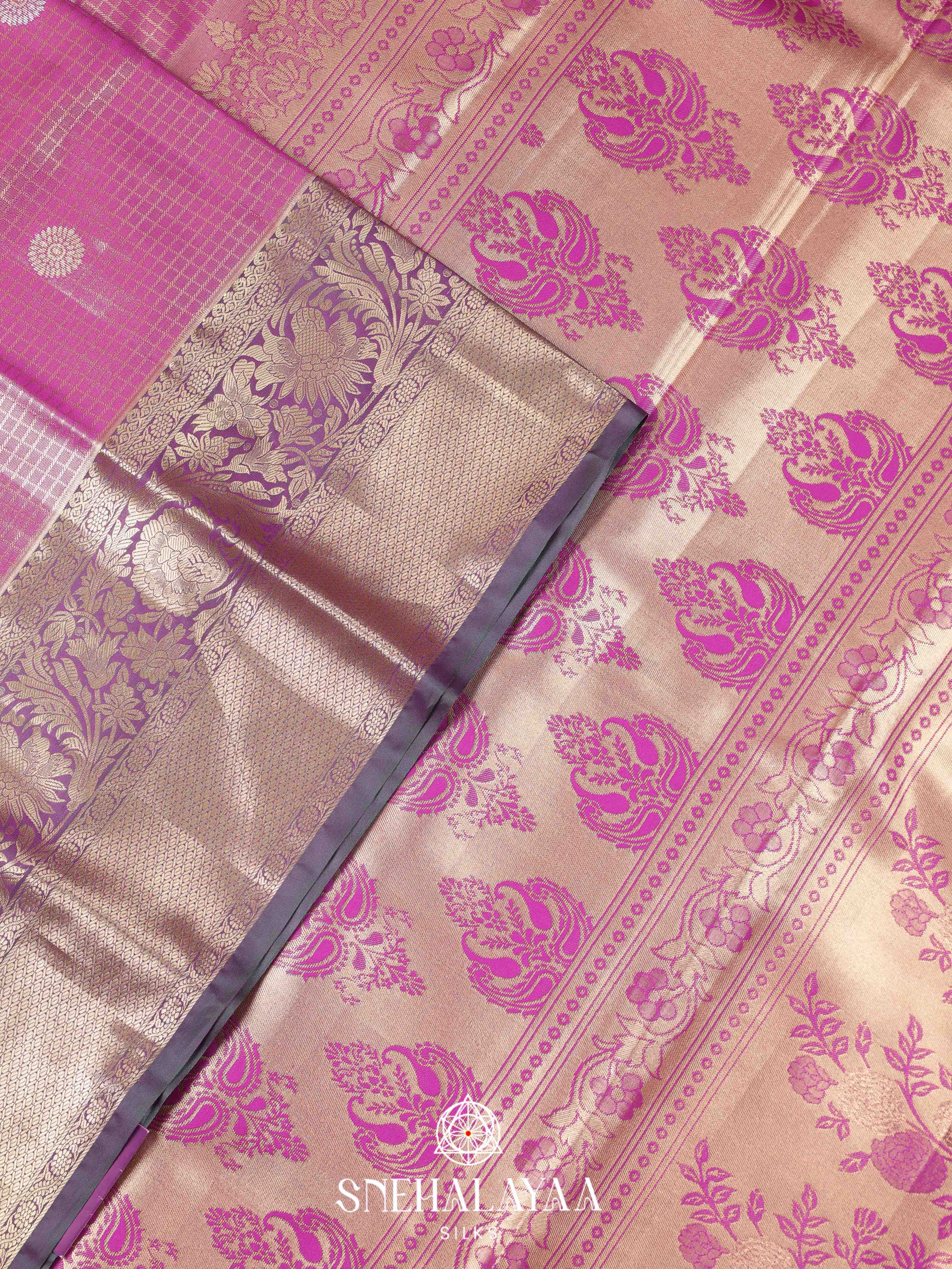 Pink Art Silk Saree