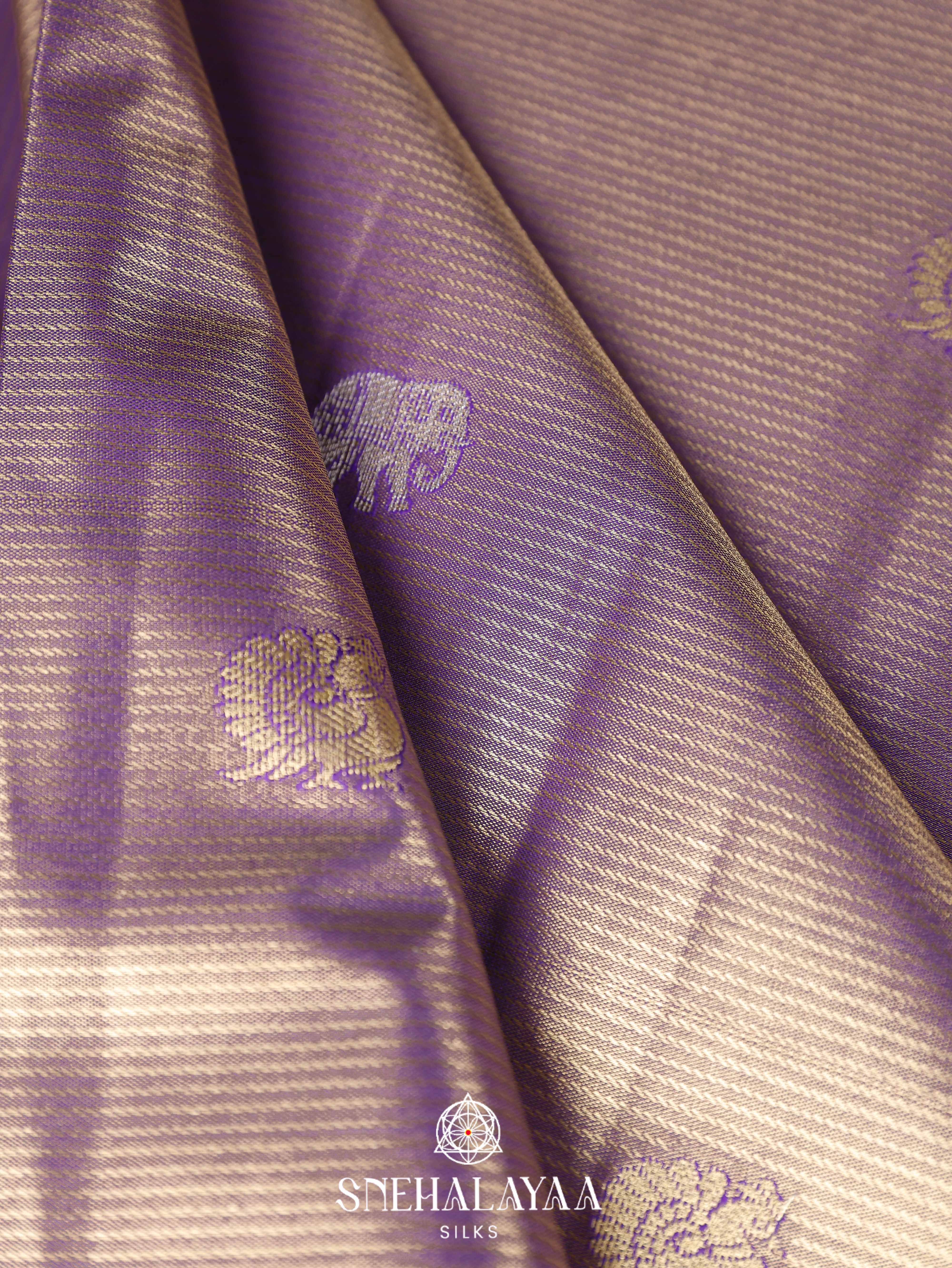 Lavender Art Silk Saree