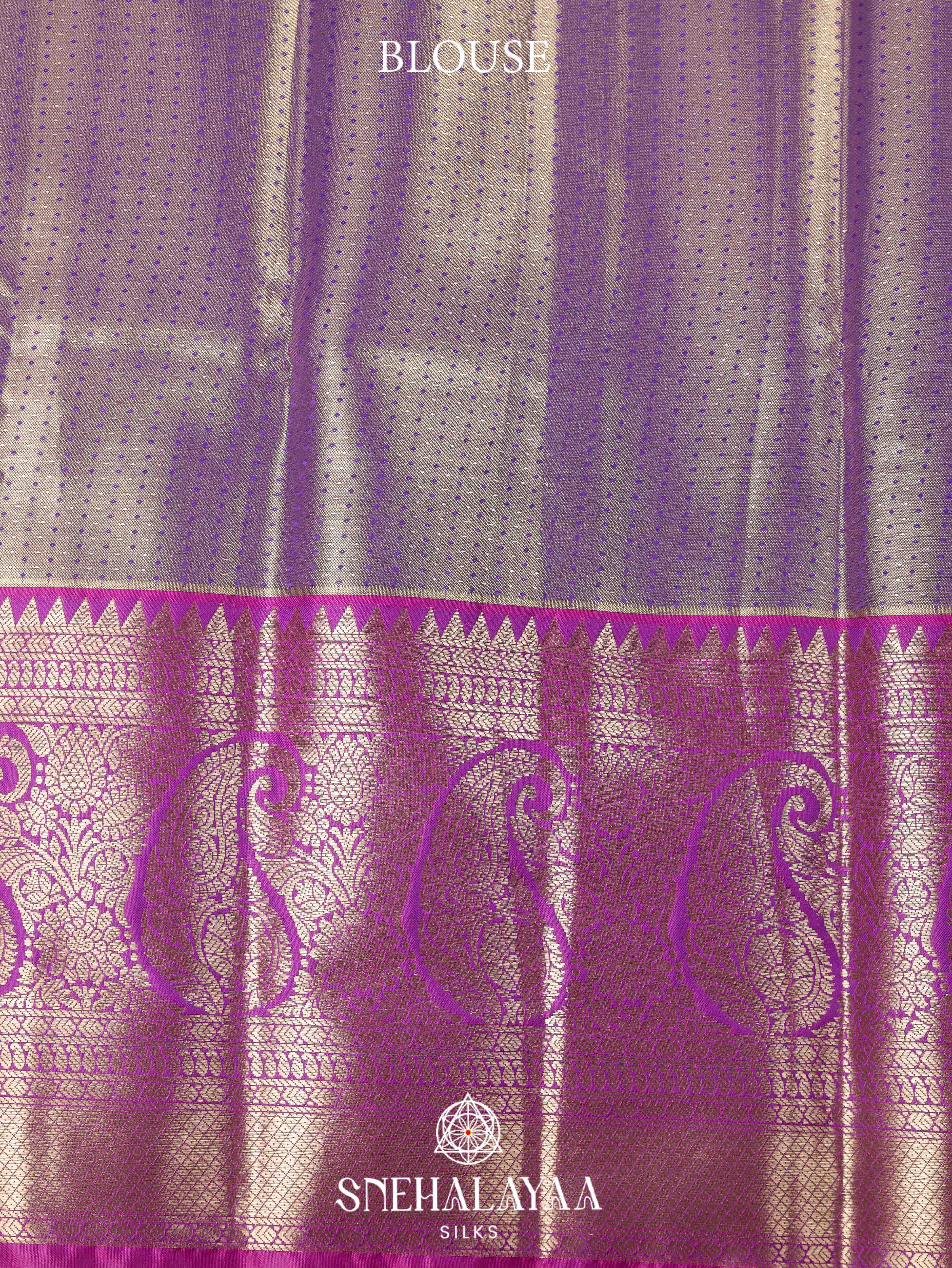 Lavender Art Silk Saree