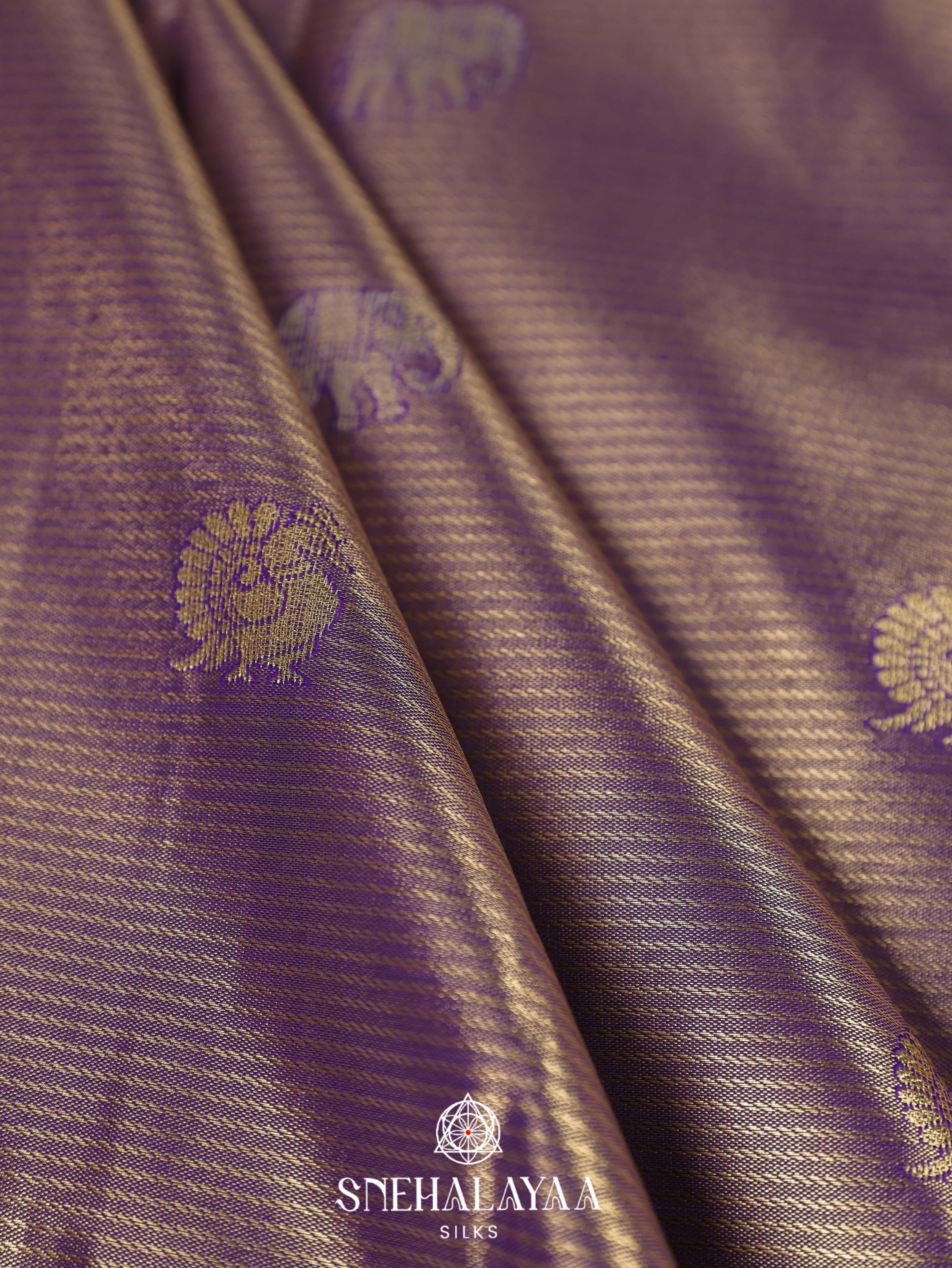 Purple Art Silk Saree