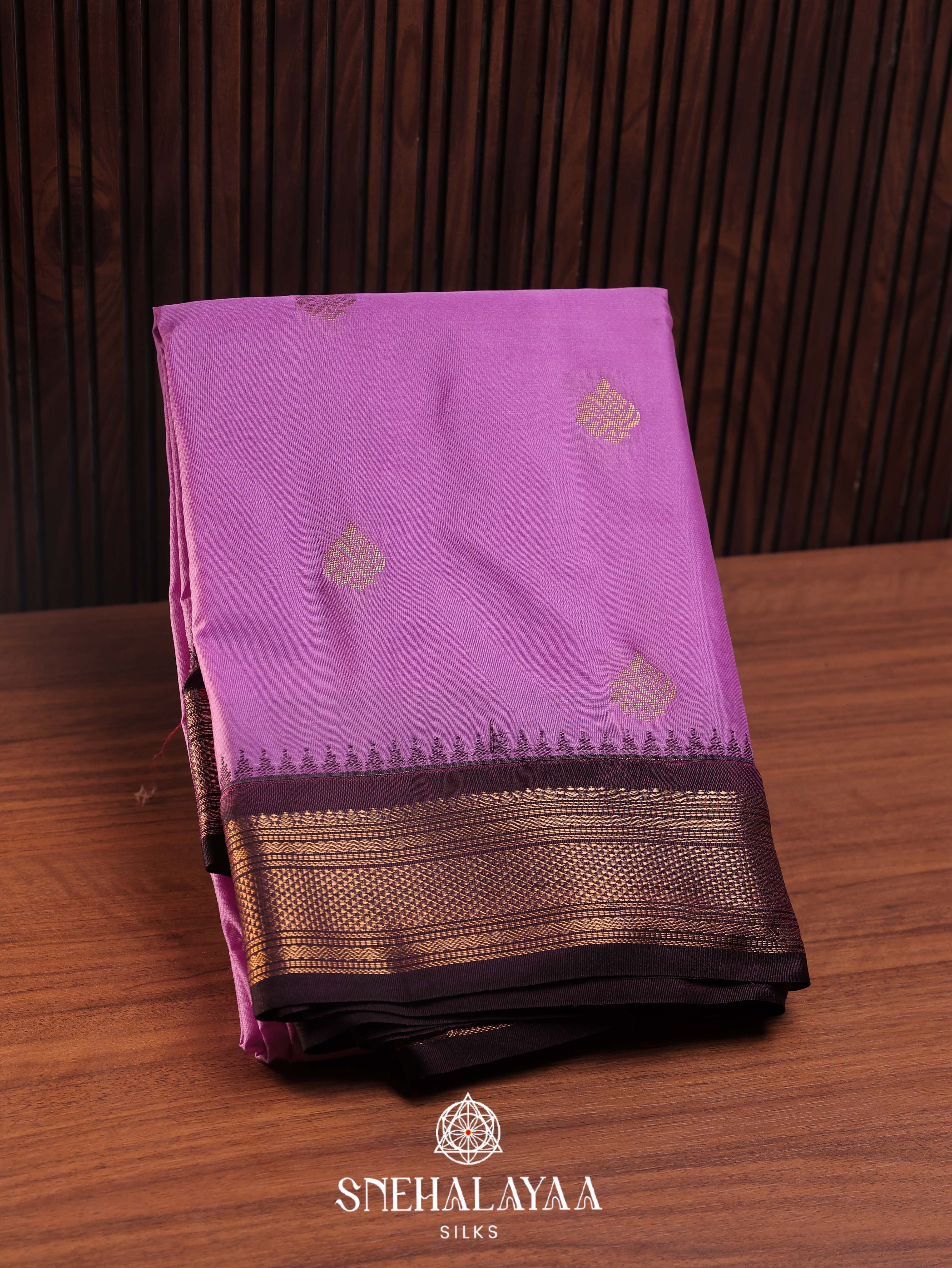 Lavender Art Silk Saree