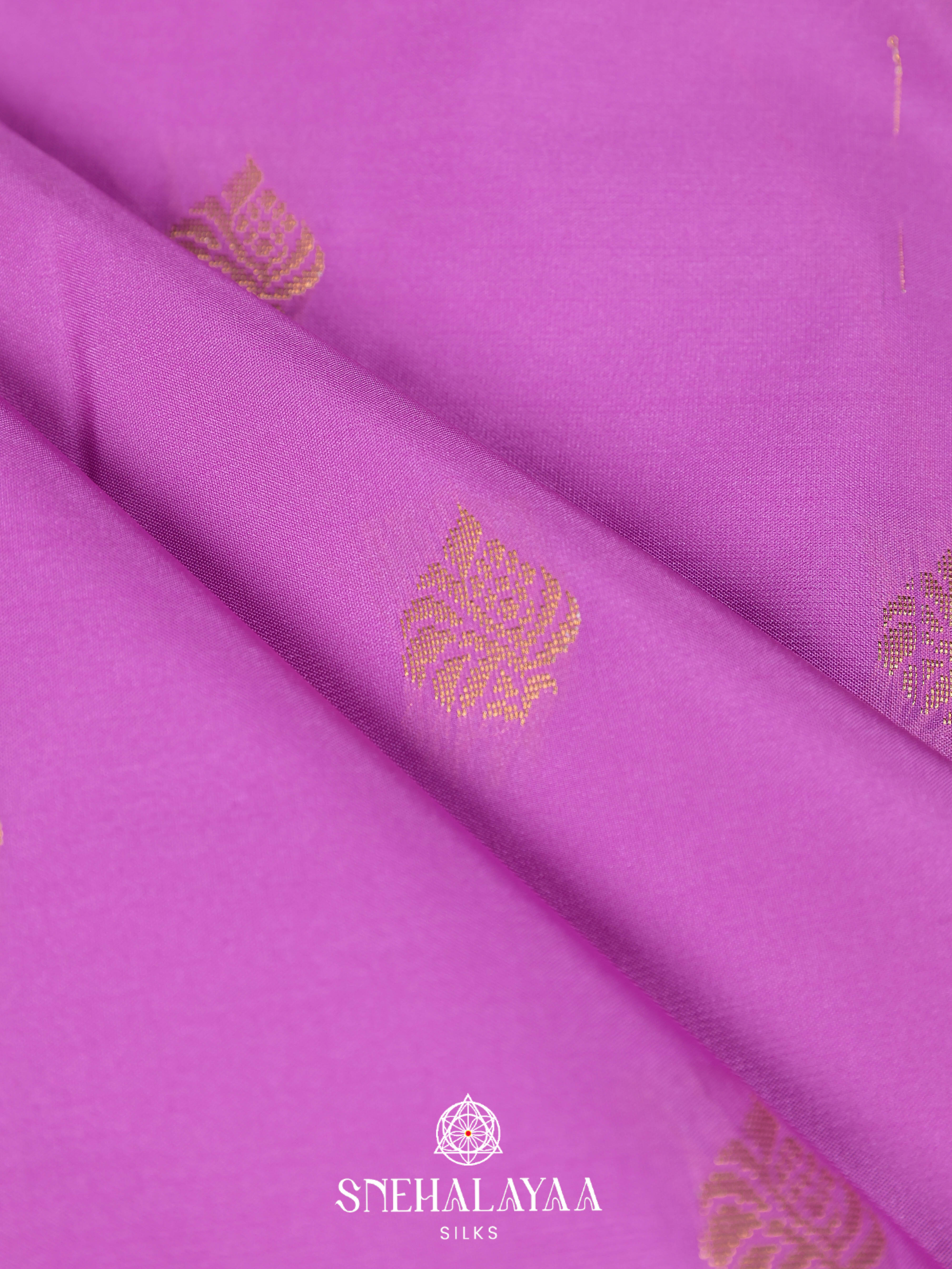 Lavender Art Silk Saree