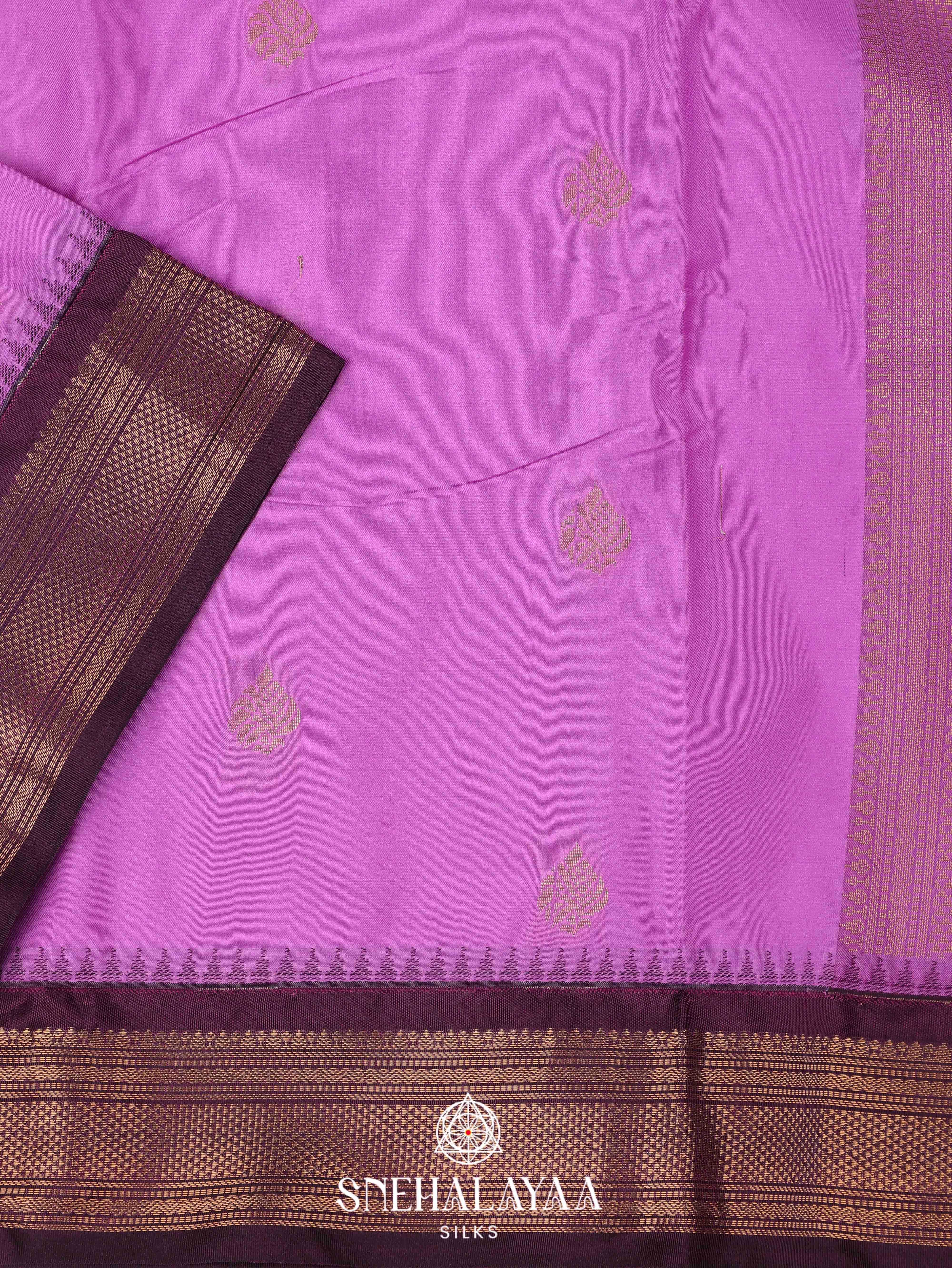 Lavender Art Silk Saree