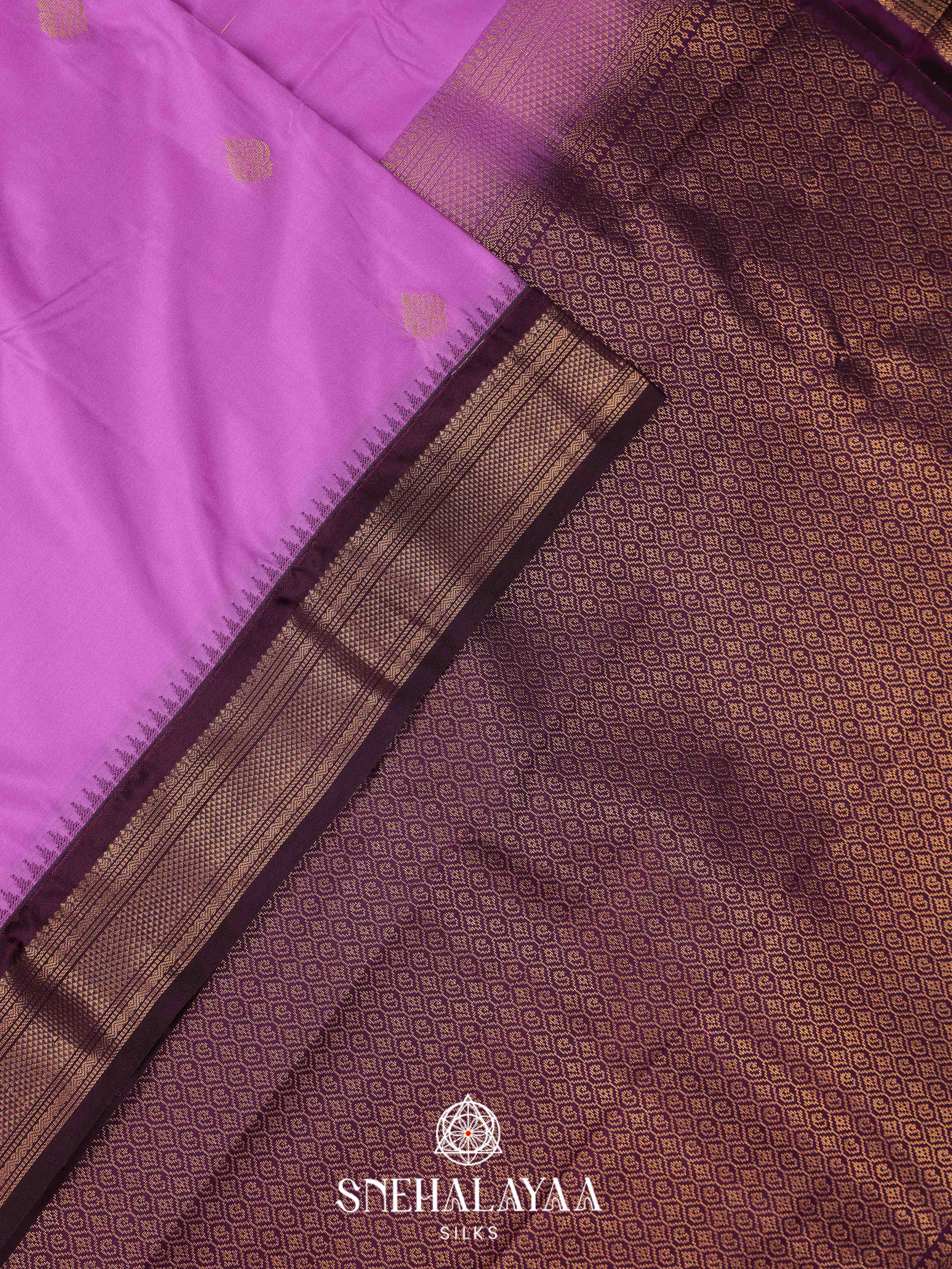 Lavender Art Silk Saree