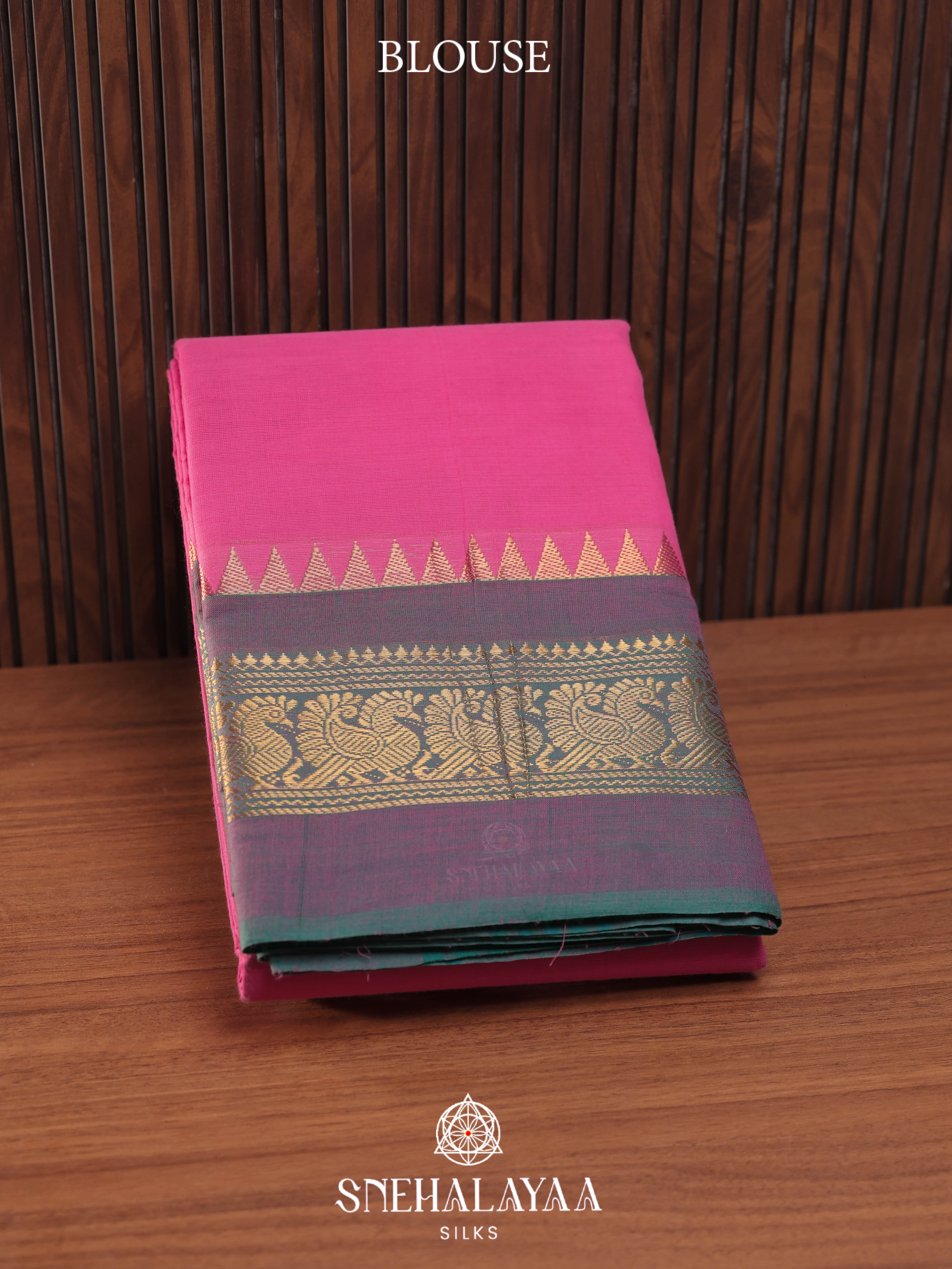 Pink Chettinad Cotton Saree