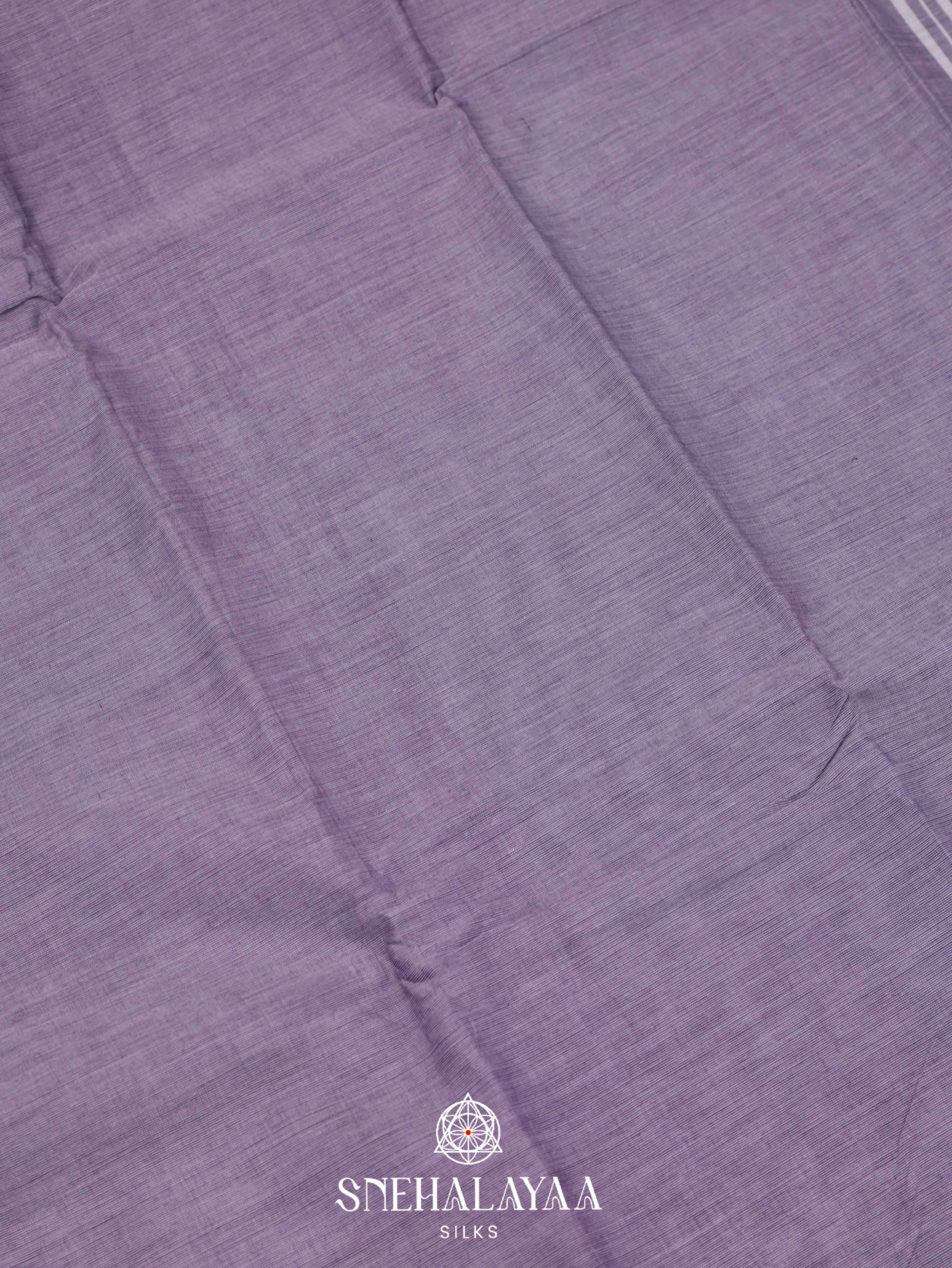 Grey  Chettinad Cotton Saree