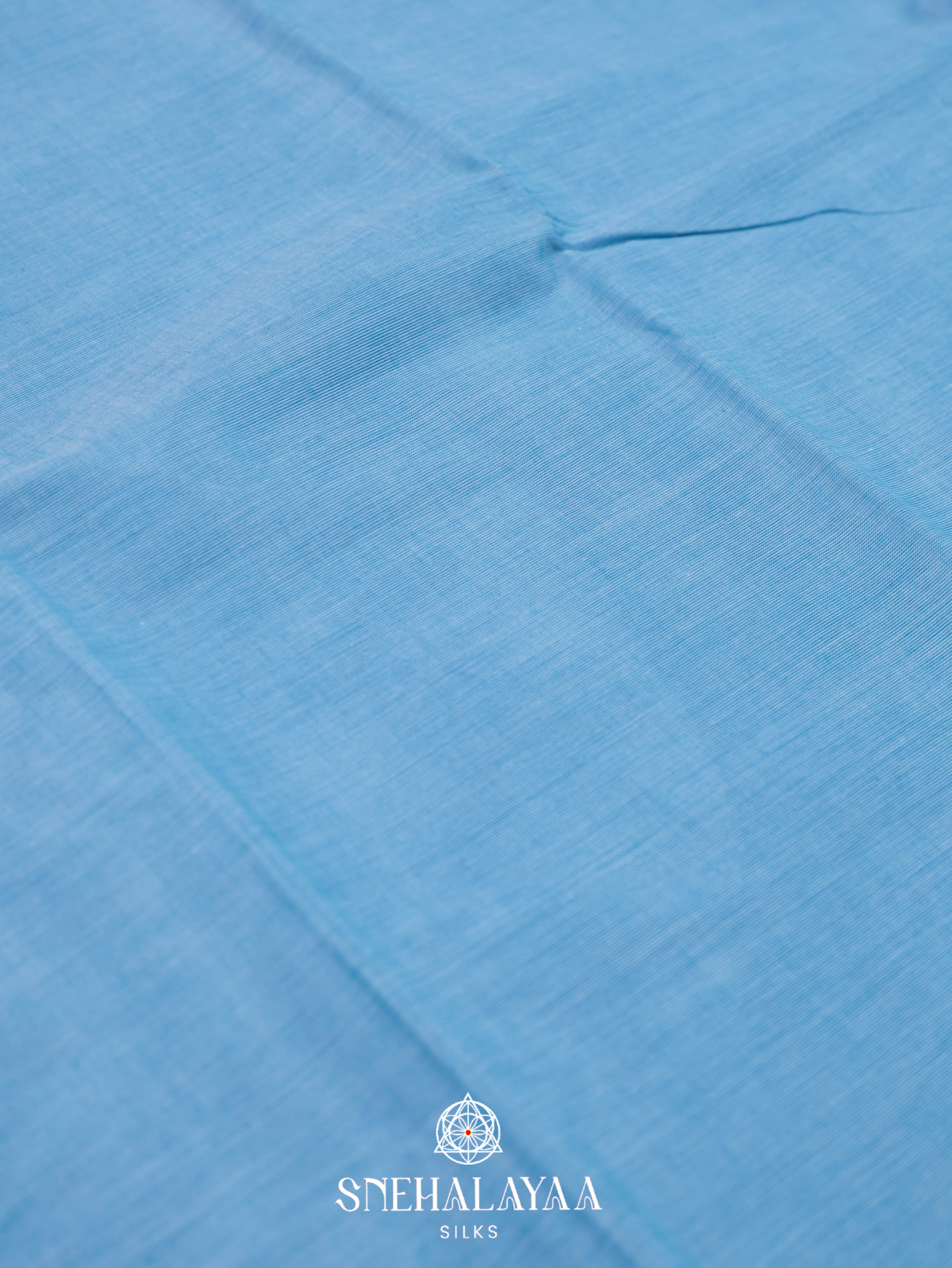 Blue Chettinad Cotton Saree
