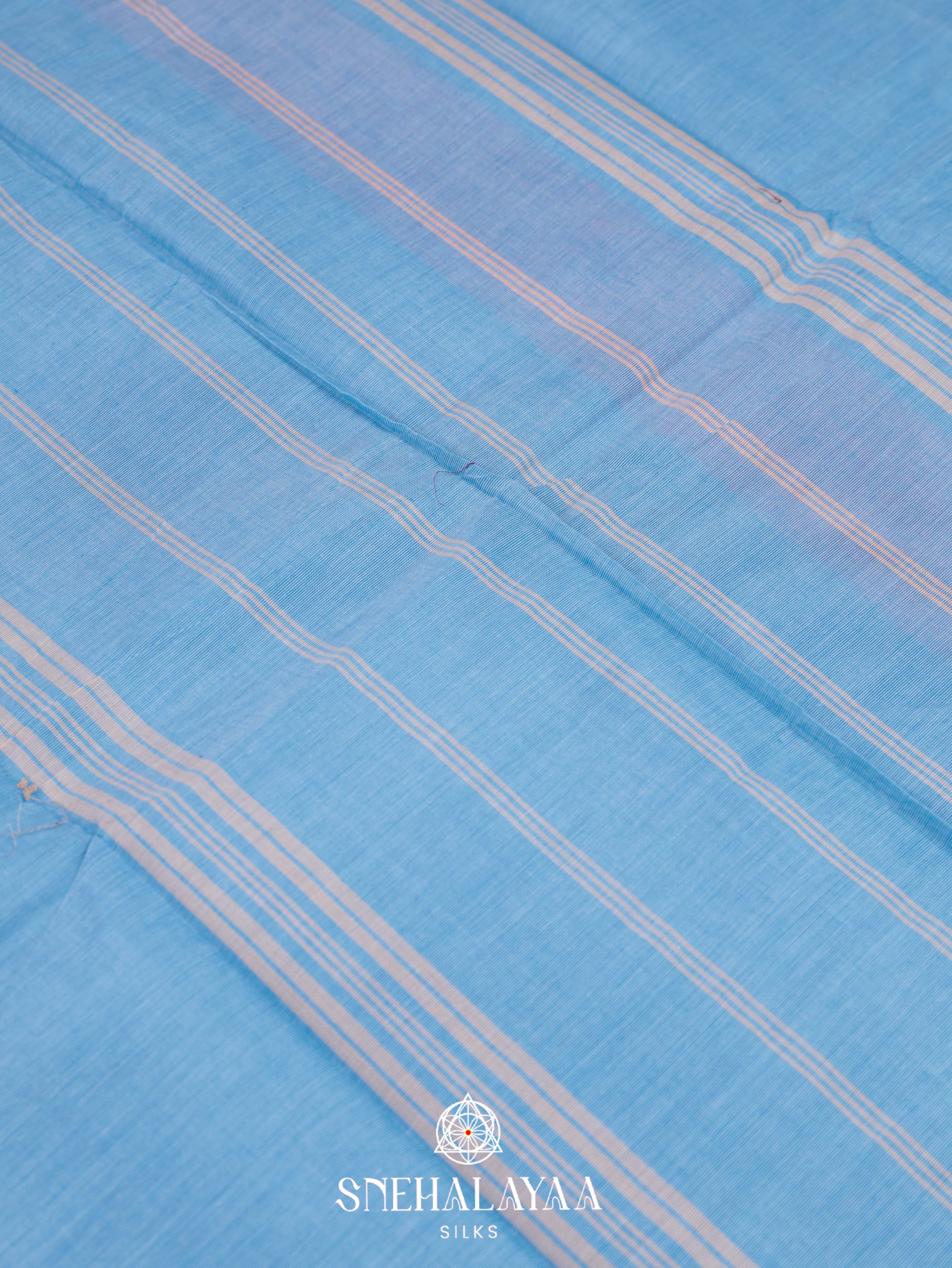 Blue Chettinad Cotton Saree