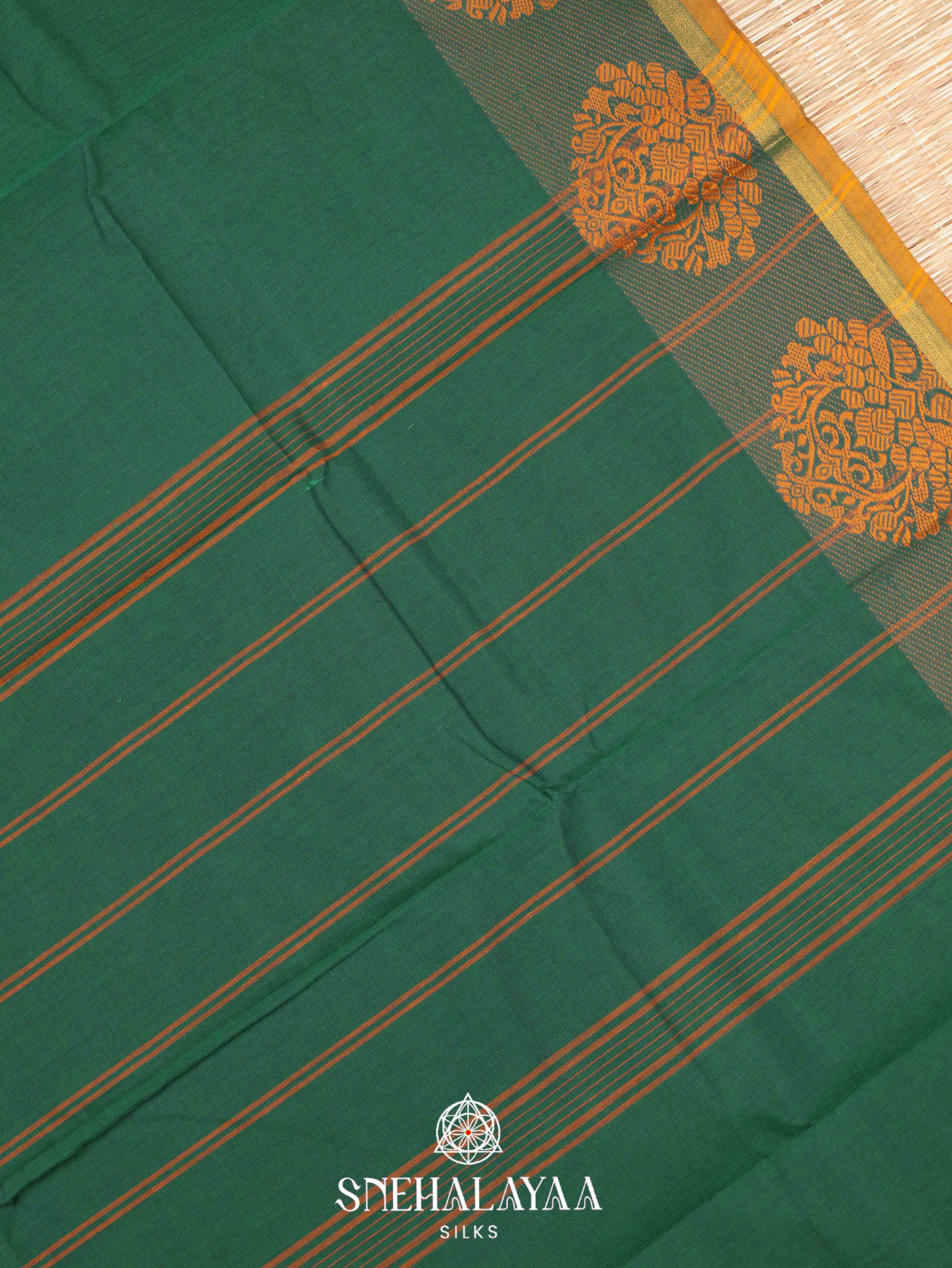 Green Chettinad Cotton Saree