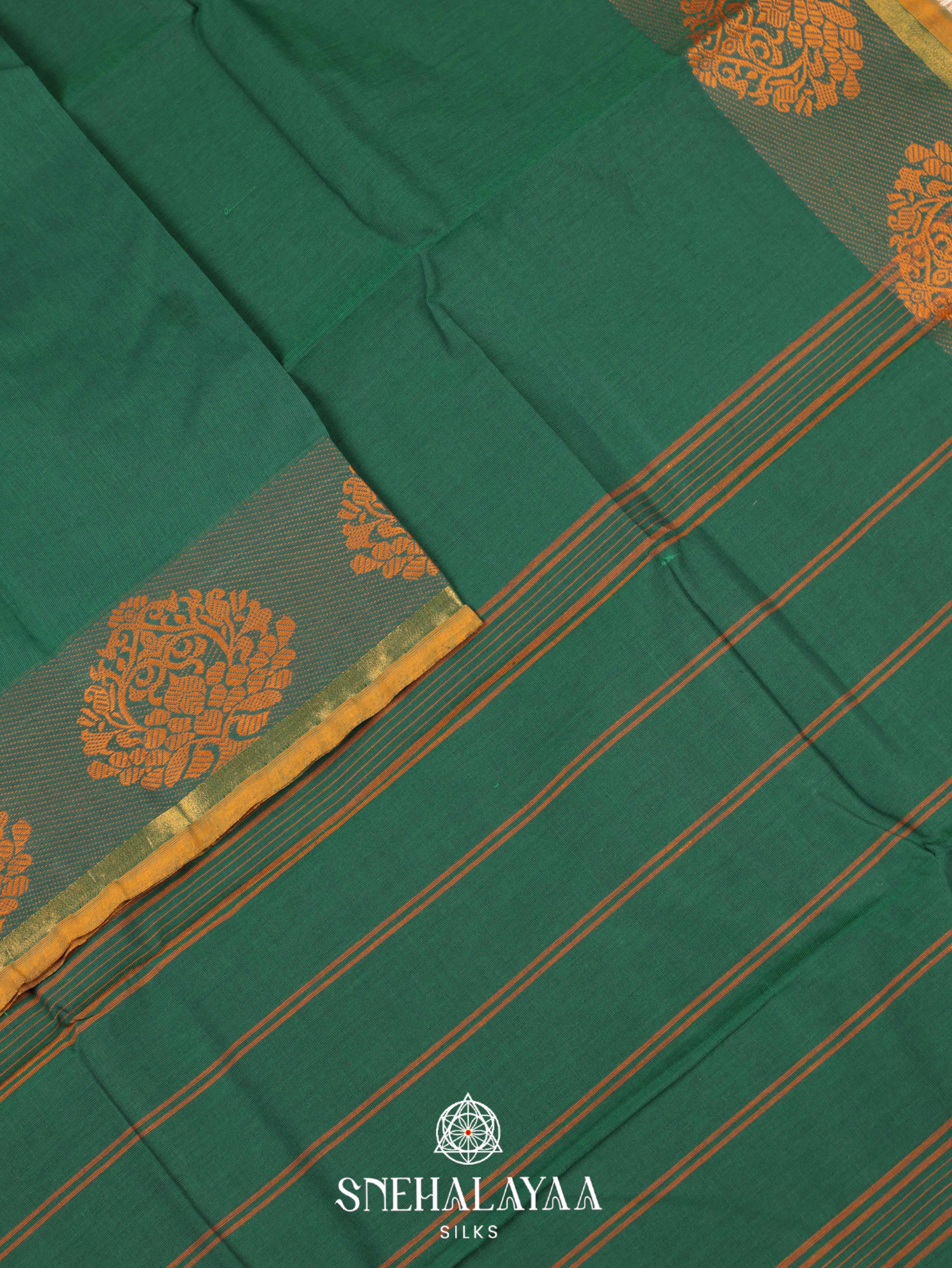 Green Chettinad Cotton Saree