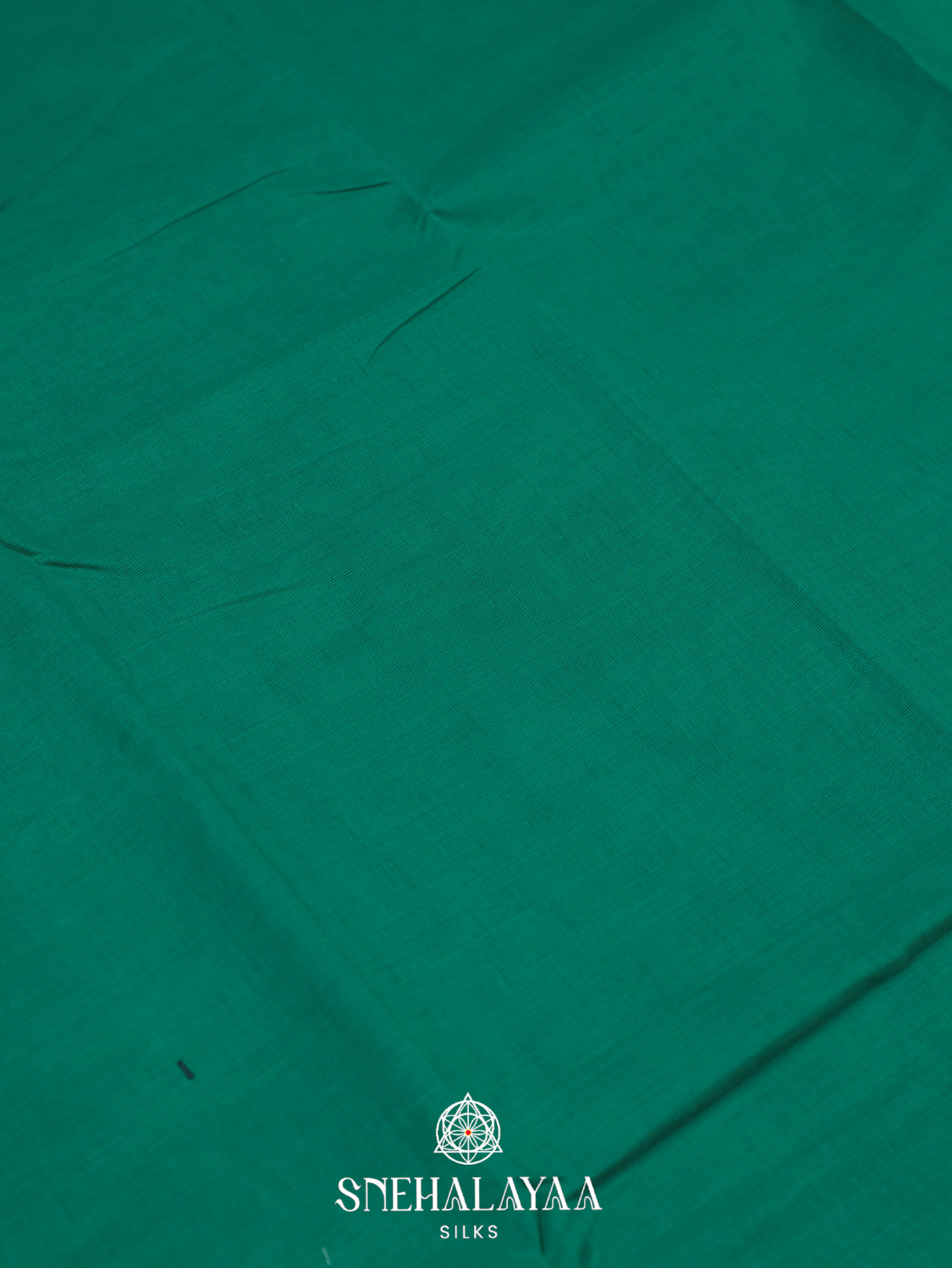 Peacock Green  Chettinad Cotton Saree
